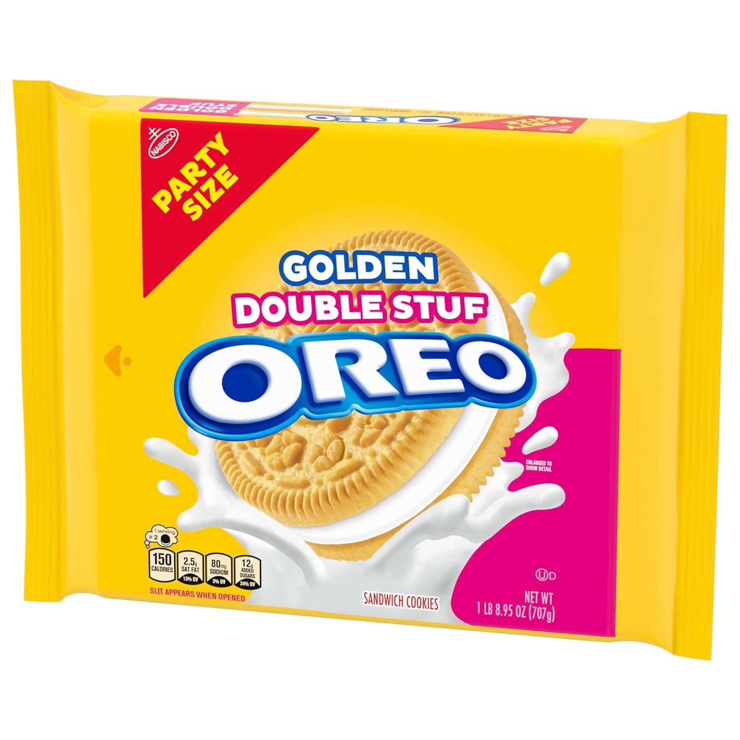image:imageOREO Double Stuf Golden Sandwich Cookies Party Size 2495 oz2495 Ounce Pack of 1