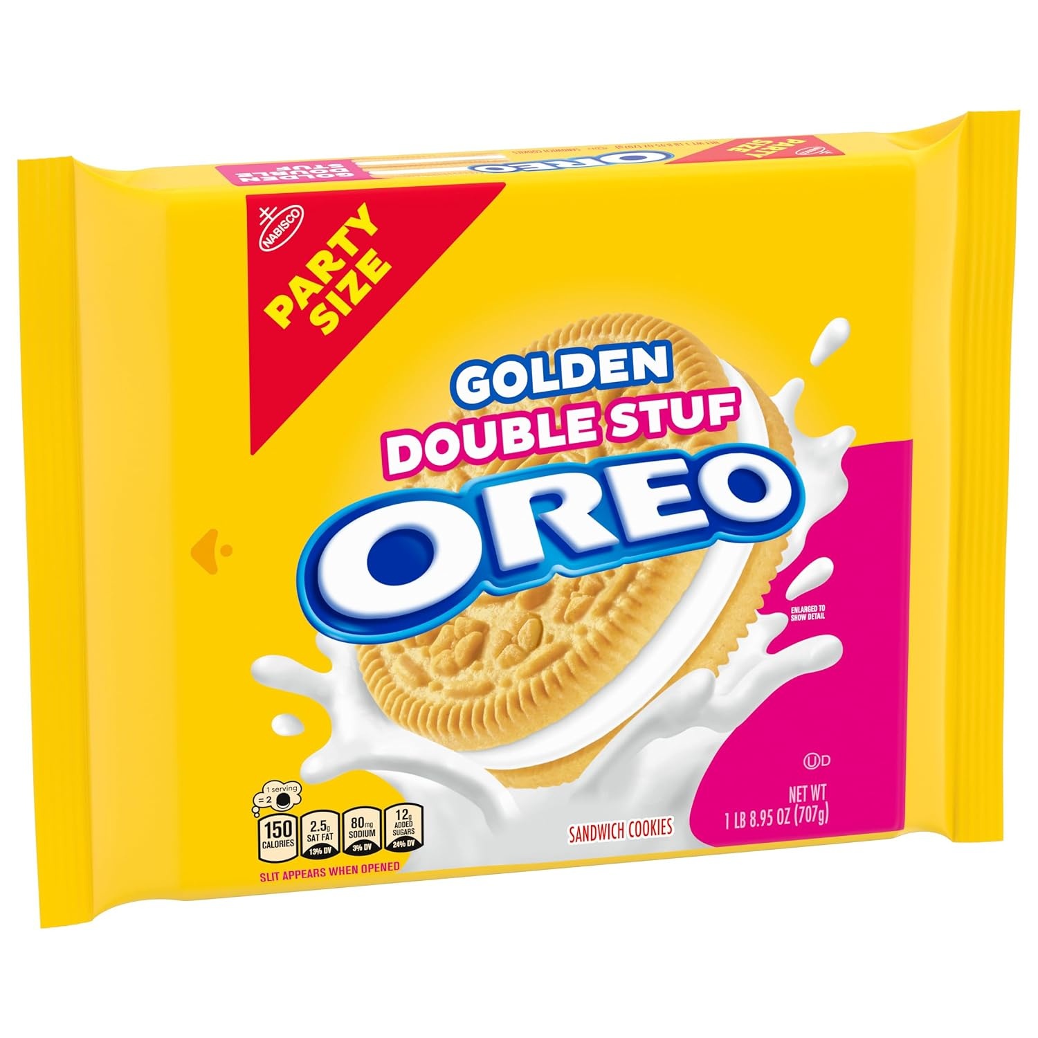 image:imageOREO Double Stuf Golden Sandwich Cookies Party Size 2495 oz2495 Ounce Pack of 3