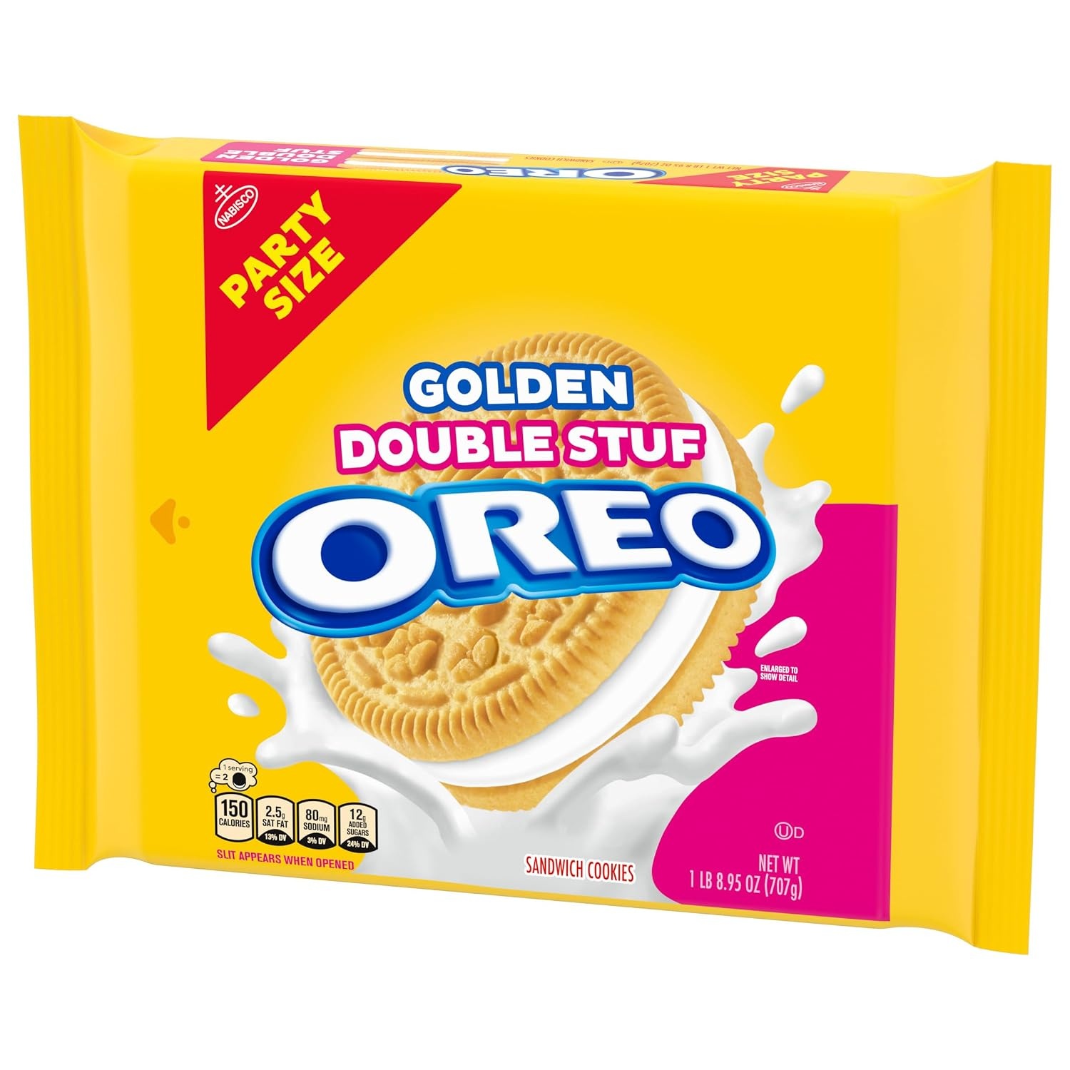 image:imageOREO Double Stuf Golden Sandwich Cookies Party Size 2495 oz2495 Ounce Pack of 3