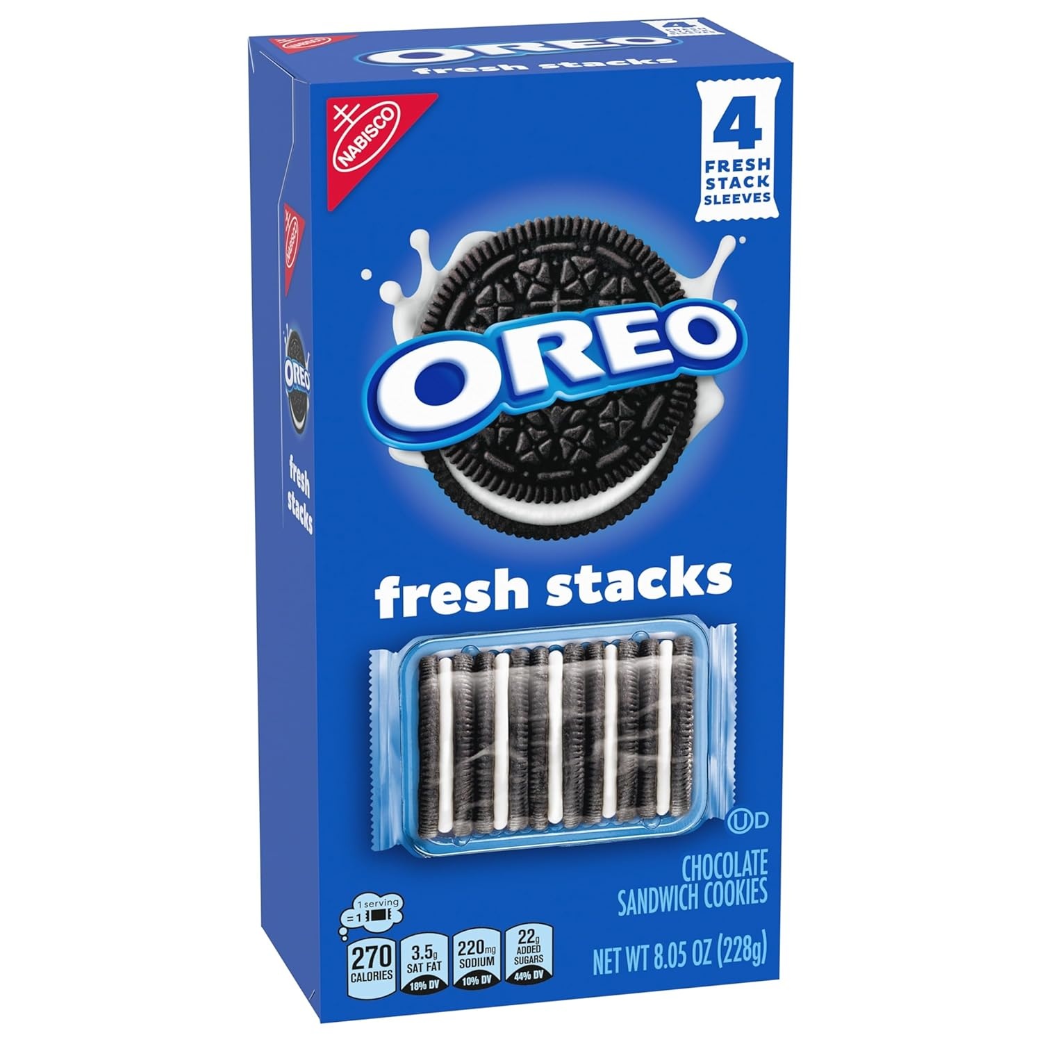 image:imageOREO Fresh Stacks Chocolate Sandwich Cookies Bulk Travel Snacks 6 Boxes 24 Multi Snack Packs