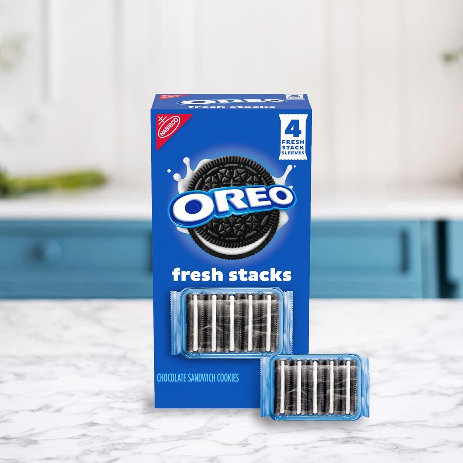 image:imageOREO Fresh Stacks Chocolate Sandwich Cookies Bulk Travel Snacks 6 Boxes 24 Multi Snack Packs