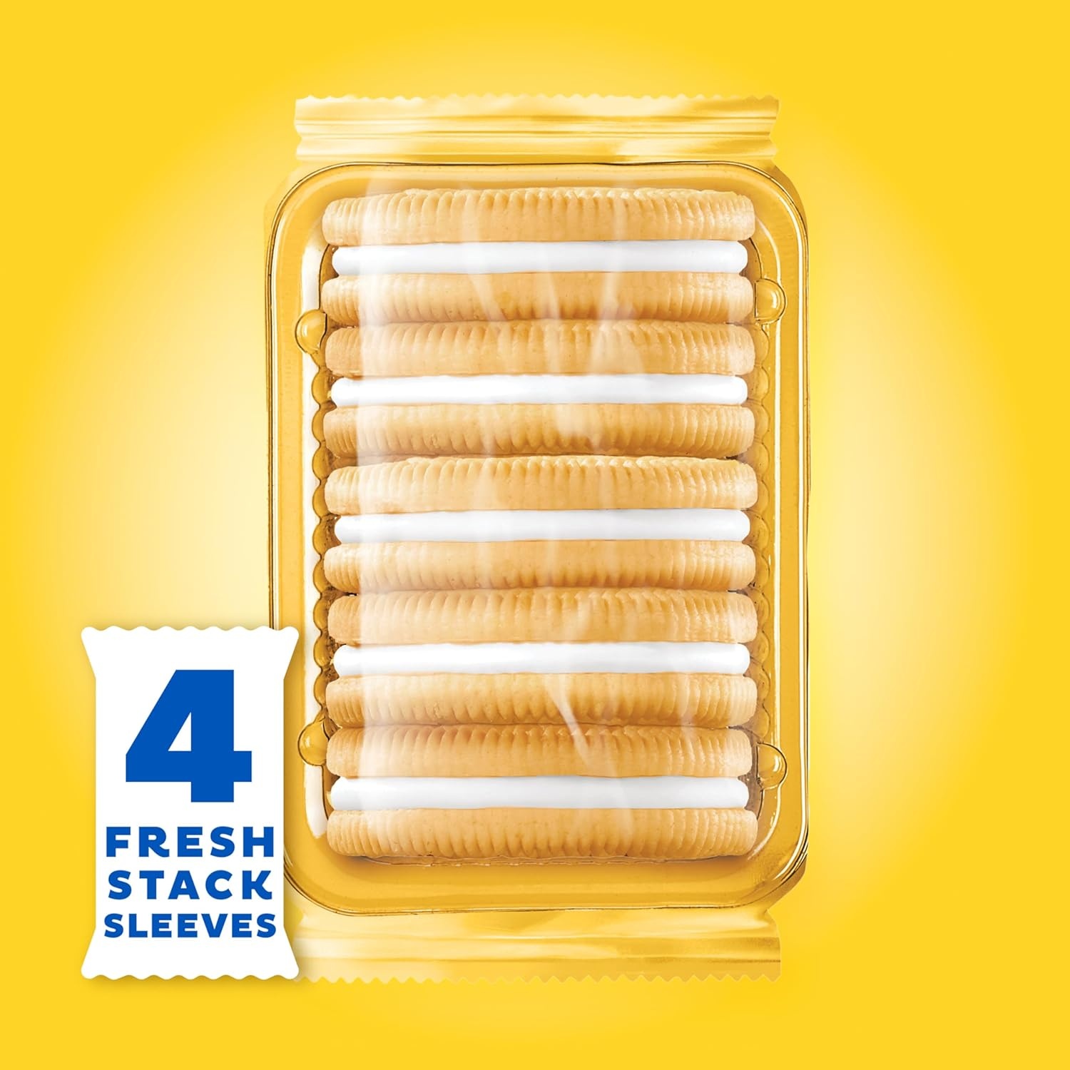 image:imageOREO Fresh Stacks Golden Sandwich Cookies Bulk Travel Snacks 6 Boxes 24 Multi Snack Packs24 Stacks