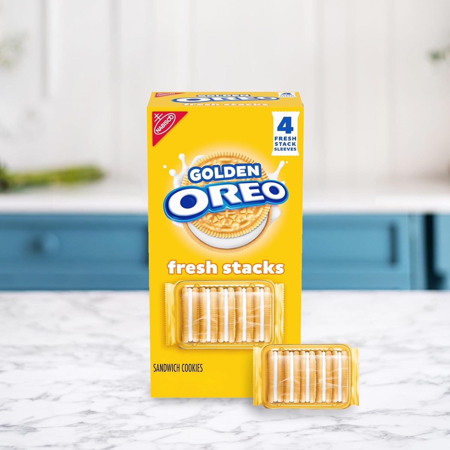 image:imageOREO Fresh Stacks Golden Sandwich Cookies Bulk Travel Snacks 6 Boxes 24 Multi Snack Packs24 Stacks Pack of 2