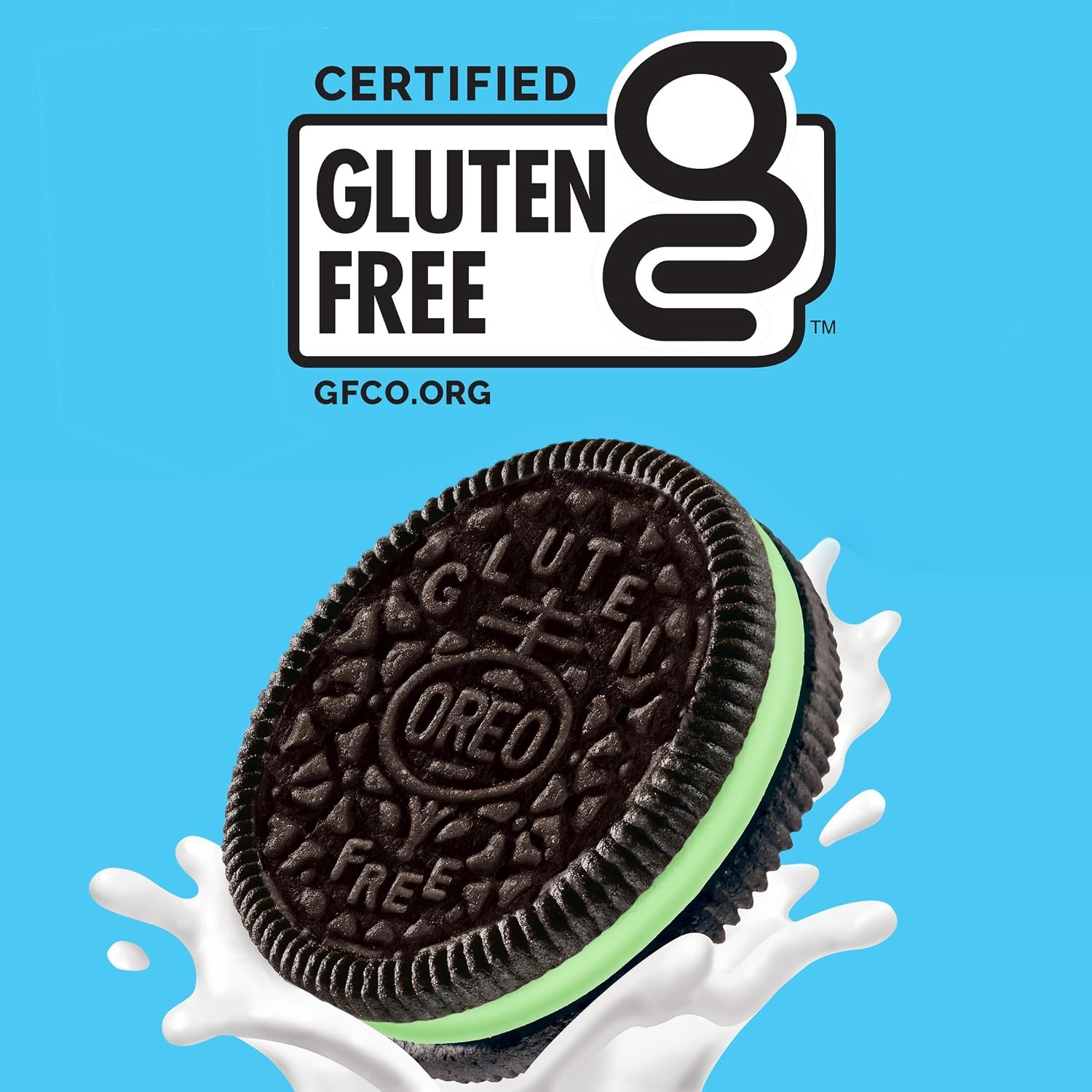 image:imageOREO Gluten Free Mint Creme Chocolate Sandwich Cookies Gluten Free Cookies 1247 oz