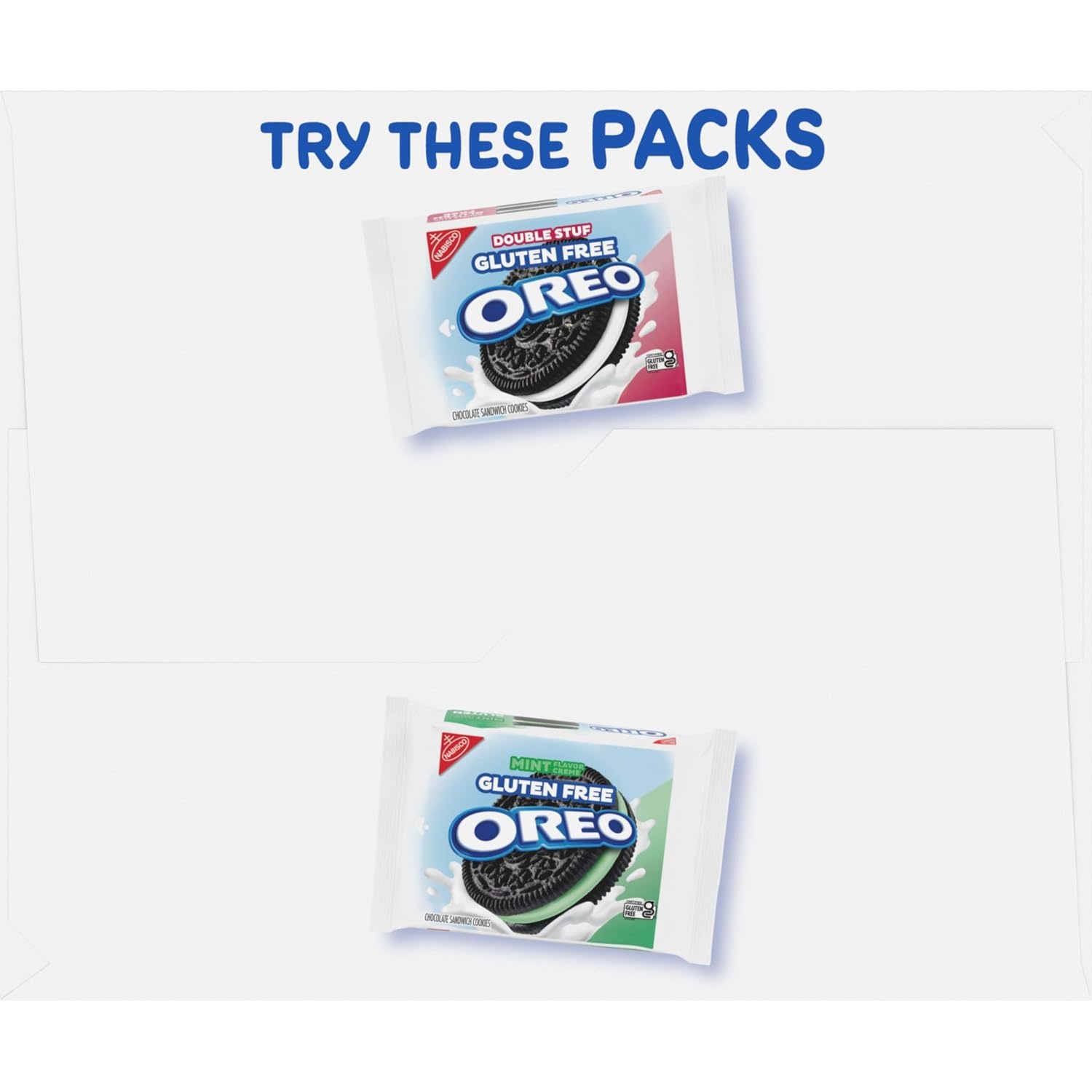 image:imageOREO Gluten Free Original amp Double Stuf Chocolate Sandwich Cookies Variety Pack Gluten Free Cookies 20 Snack Packs 2 Cookies Per Pack20 Count Pack of 1