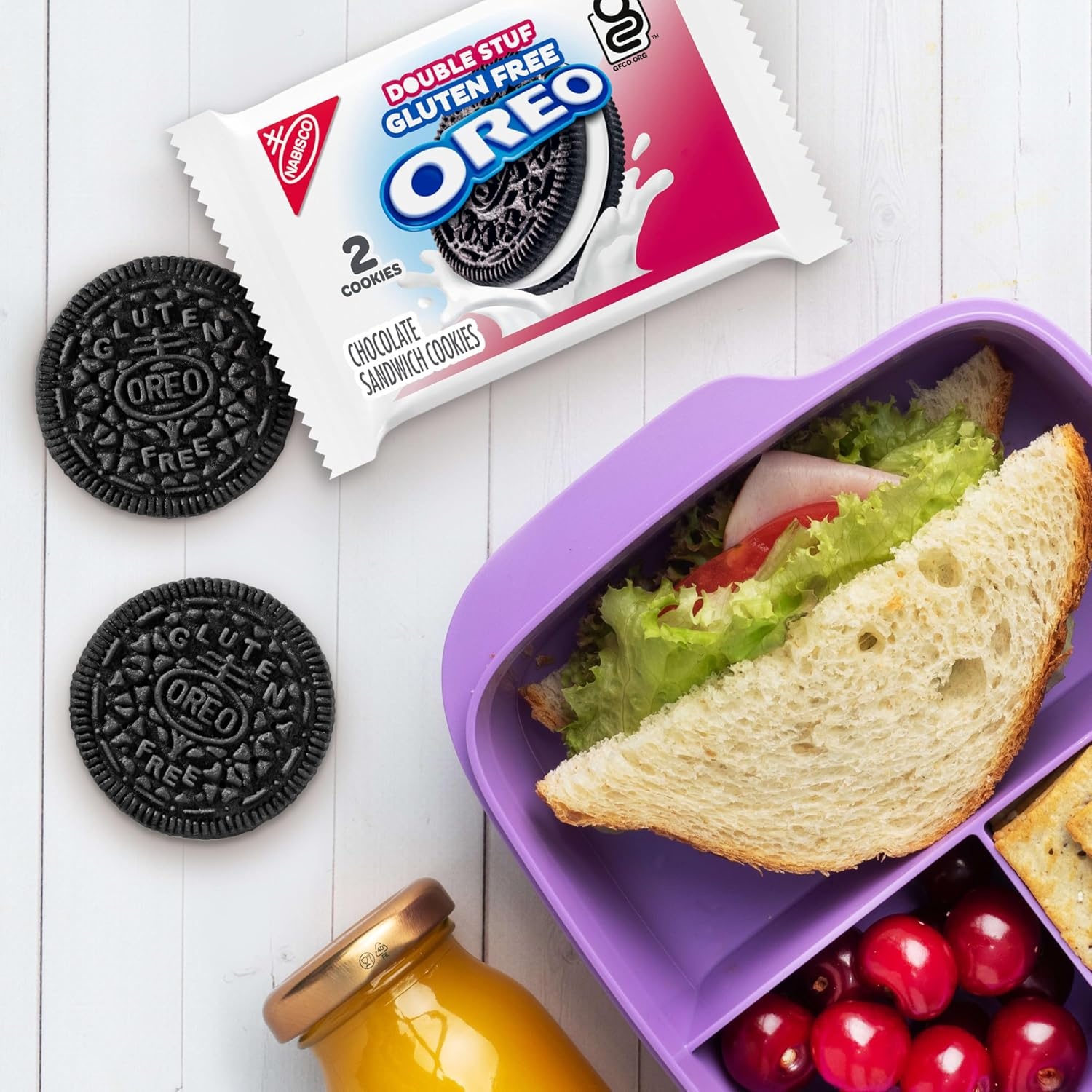 image:imageOREO Gluten Free Original amp Double Stuf Chocolate Sandwich Cookies Variety Pack Gluten Free Cookies 20 Snack Packs 2 Cookies Per Pack20 Count Pack of 4