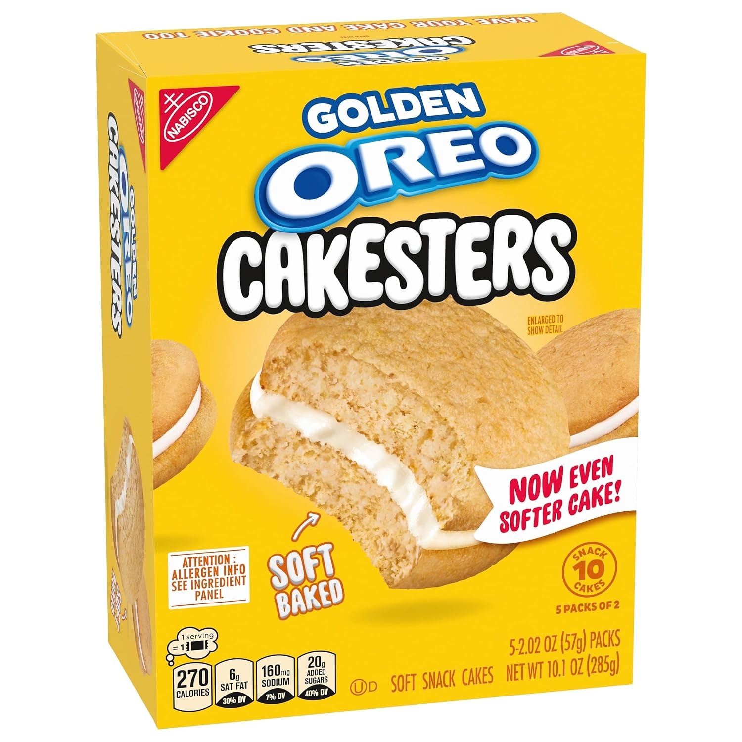 image:imageOREO Golden Cakesters Soft Snack Cakes 5202 oz Snack Packs