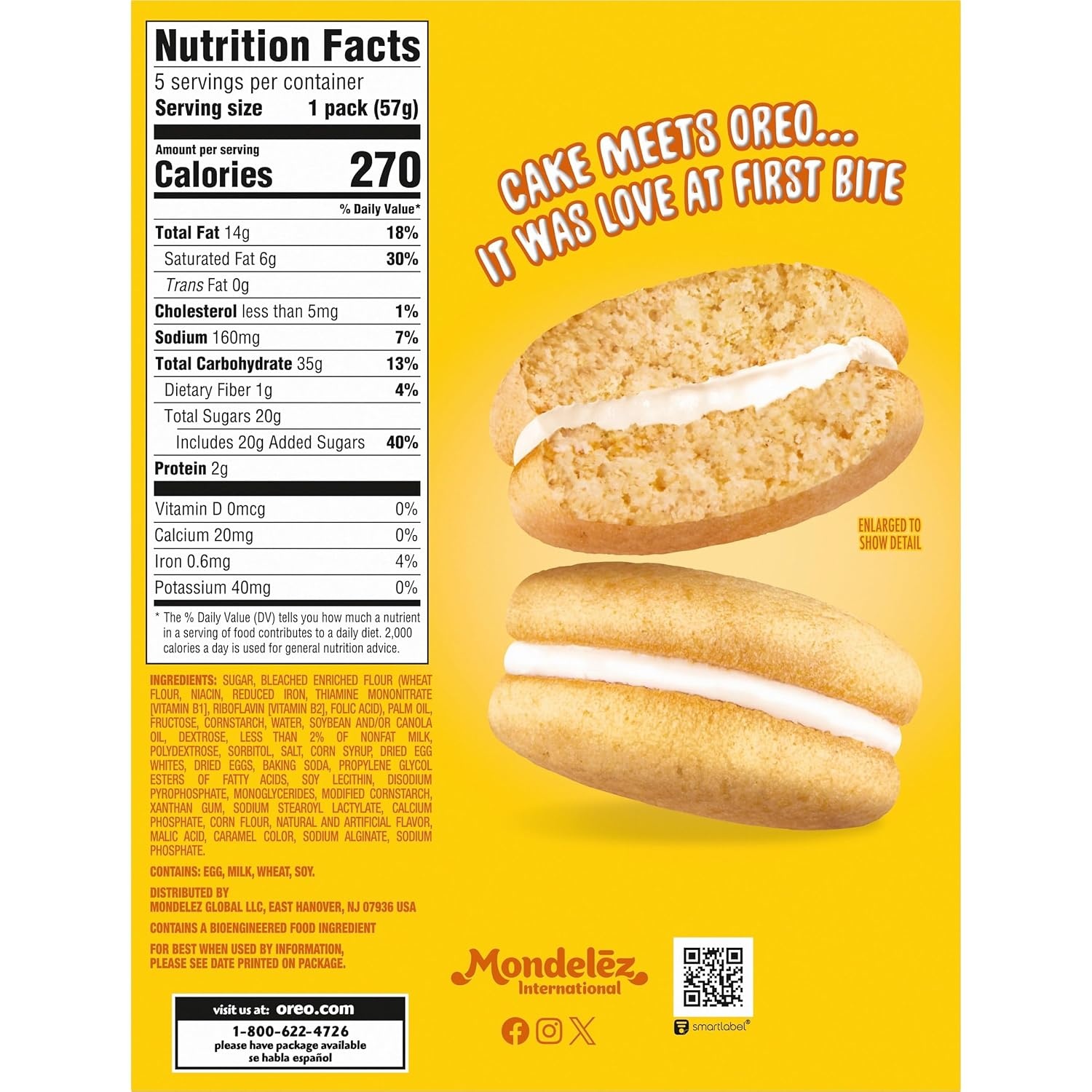 image:imageOREO Golden Cakesters Soft Snack Cakes 5202 oz Snack Packs