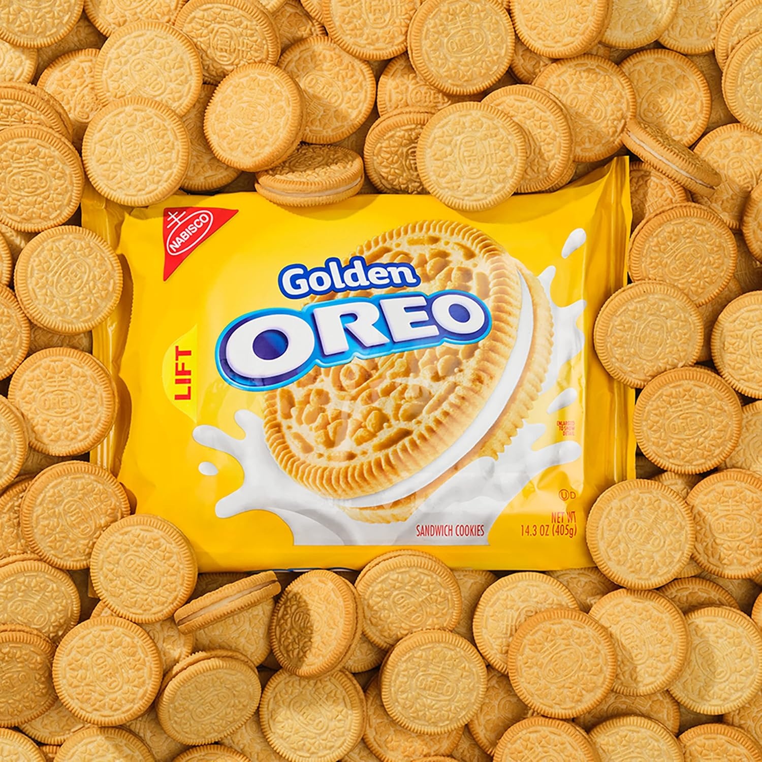 image:imageOREO Golden Sandwich Cookies Party Size 8 1 59 lb PacksVanilla