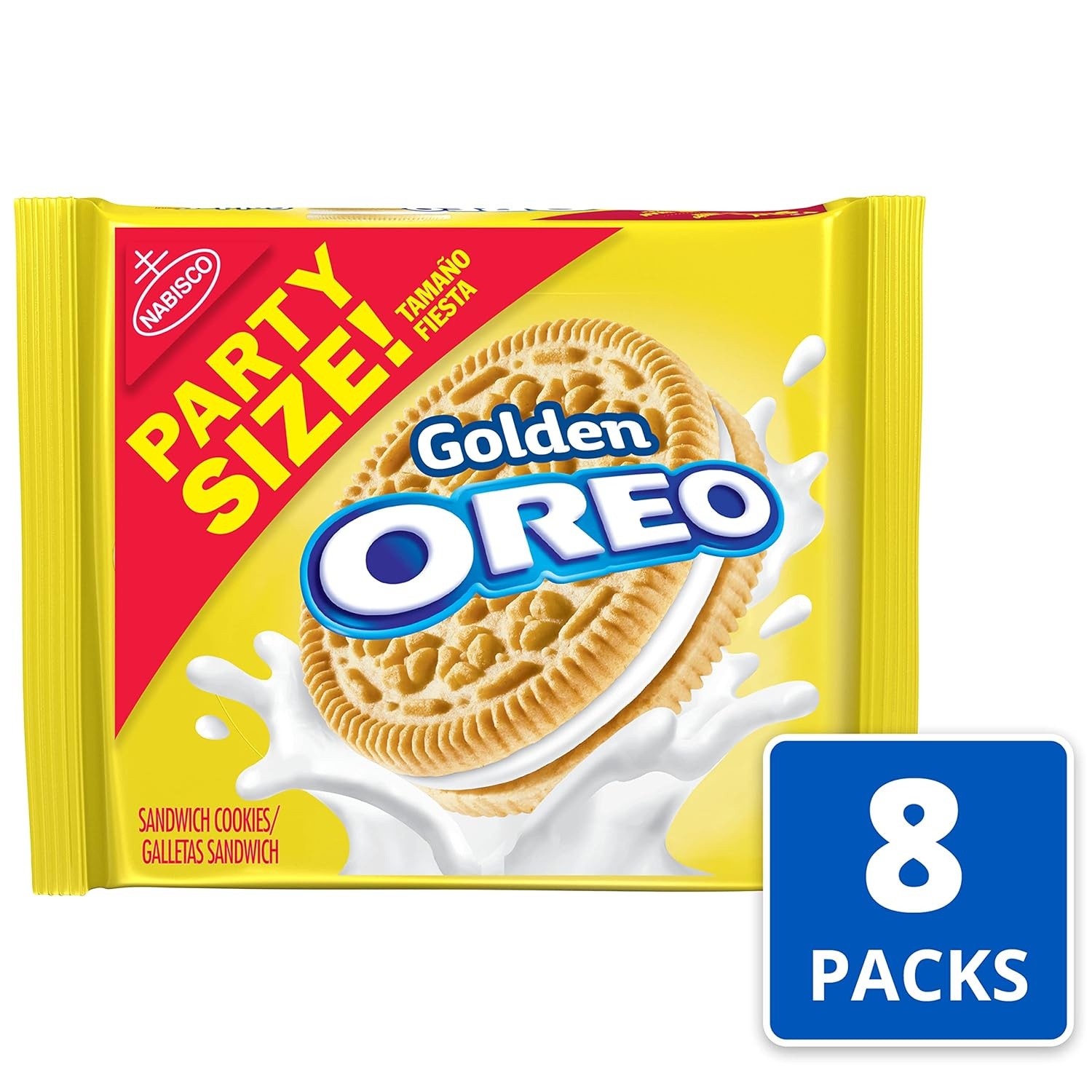 image:imageOREO Golden Sandwich Cookies Party Size 8 1 59 lb PacksVanilla