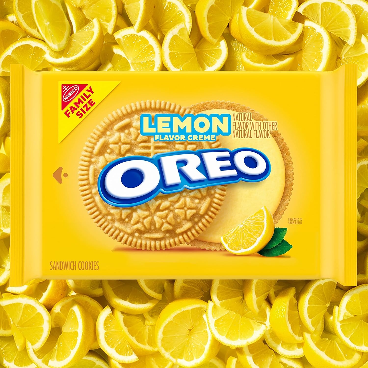 image:imageOREO Lemon Creme Sandwich Cookies Family Size 121871 oz Packs