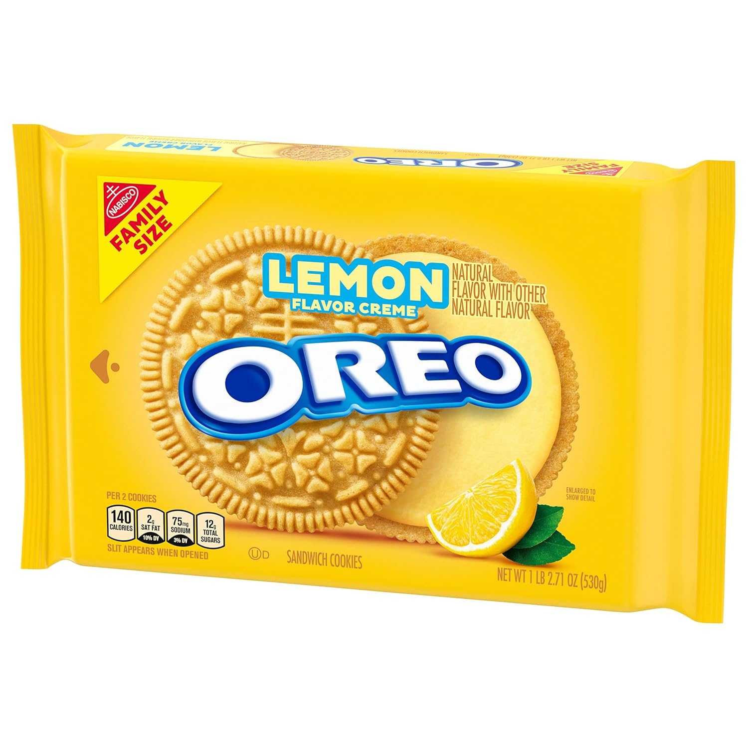 image:imageOREO Lemon Creme Sandwich Cookies Family Size 121871 oz Packs