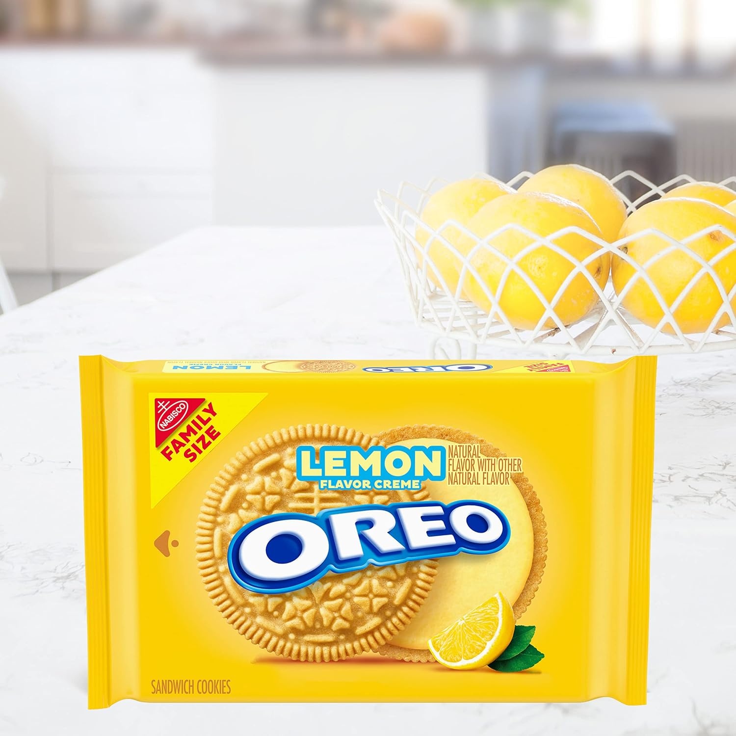 image:imageOREO Lemon Creme Sandwich Cookies Family Size 121871 oz Packs