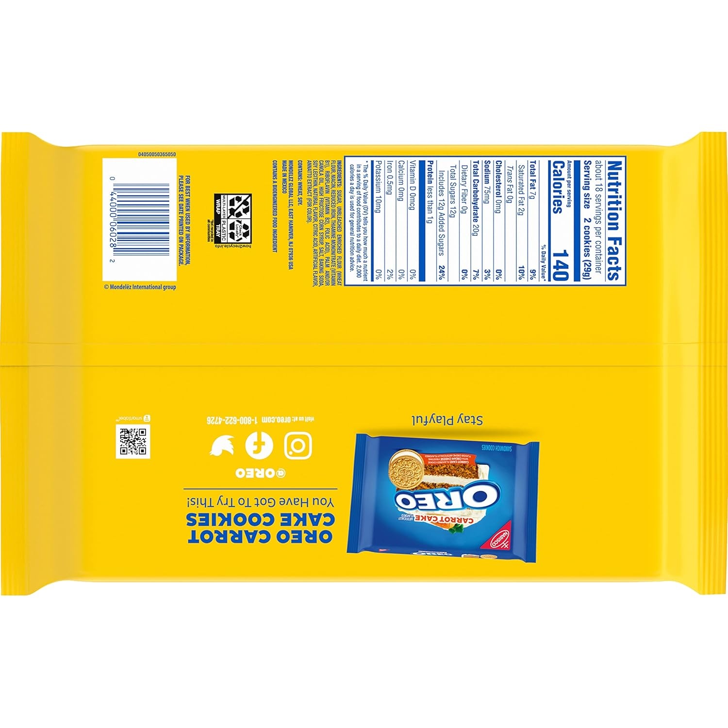 image:imageOREO Lemon Creme Sandwich Cookies Family Size 121871 oz Packs