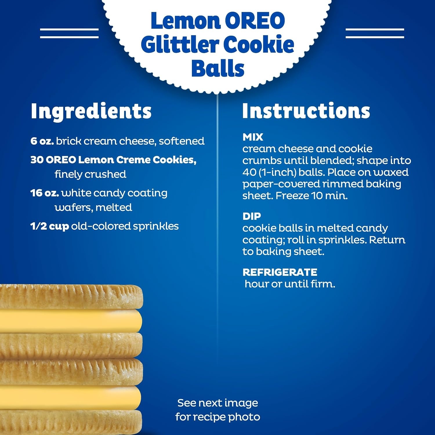 image:imageOREO Lemon Creme Sandwich Cookies Family Size 1871 oz