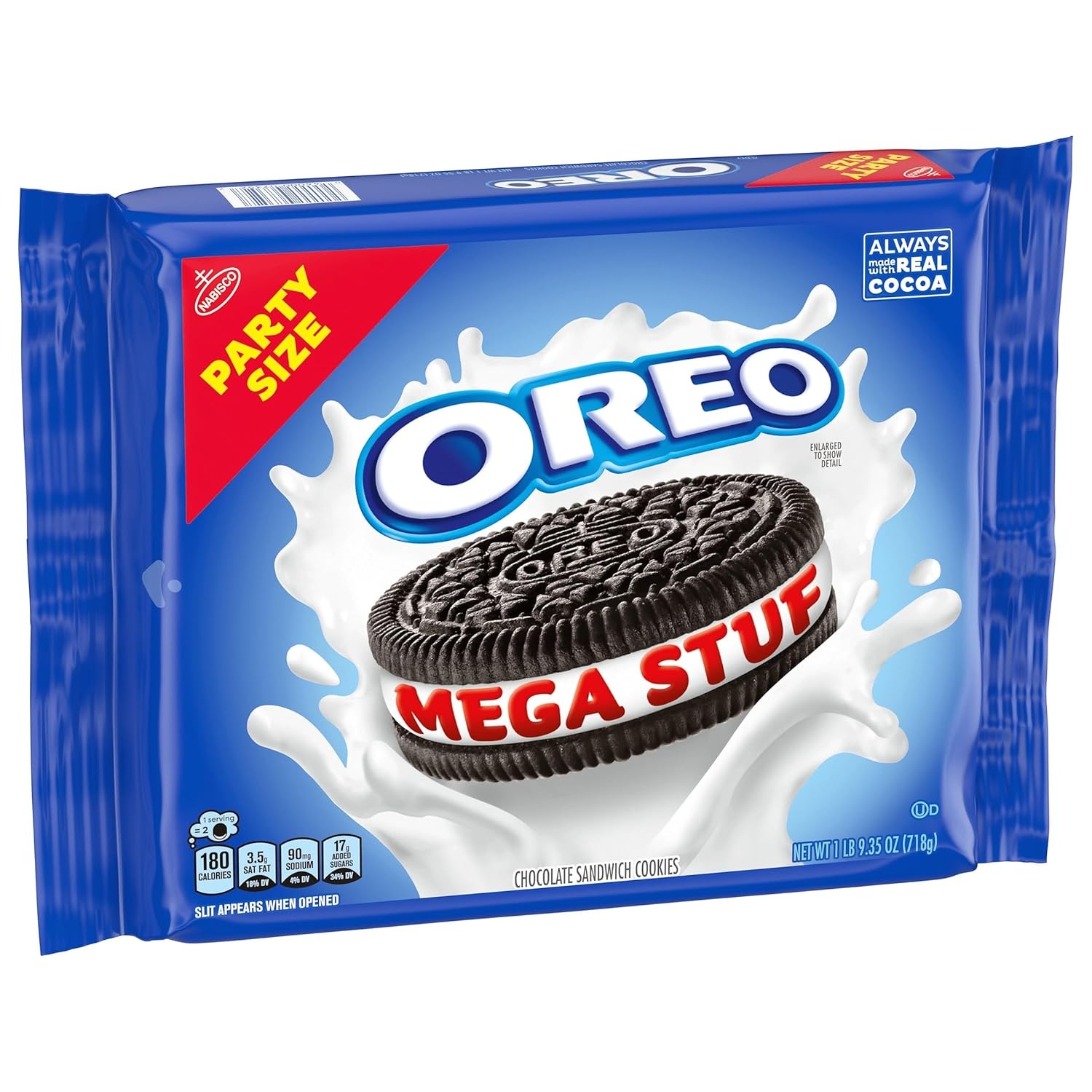 image:imageOREO Mega Stuf Chocolate Sandwich Cookies Party Size 1 lb 935 oz2535 Ounces