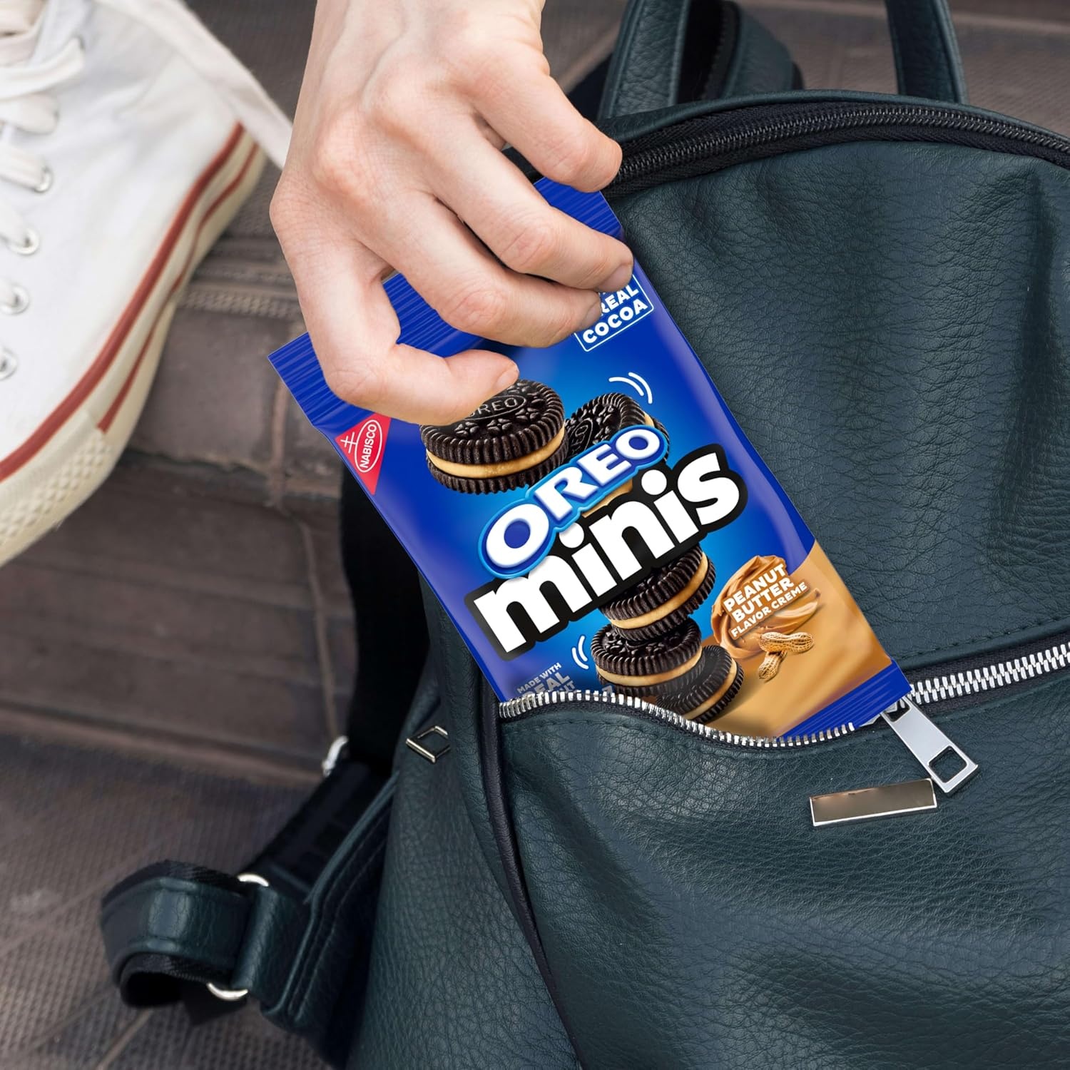 image:imageOREO Mini Peanut Butter Chocolate Sandwich Cookies 123 oz Packs