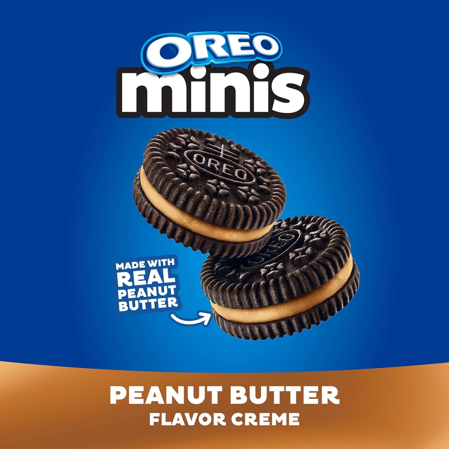 image:imageOREO Mini Peanut Butter Chocolate Sandwich Cookies 123 oz Packs