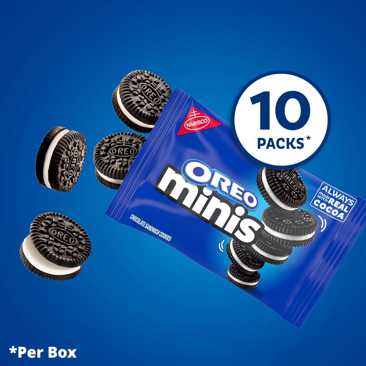 image:imageOREO Minis Chocolate Sandwich Cookies 40 Total Snack Packs 4 Boxes