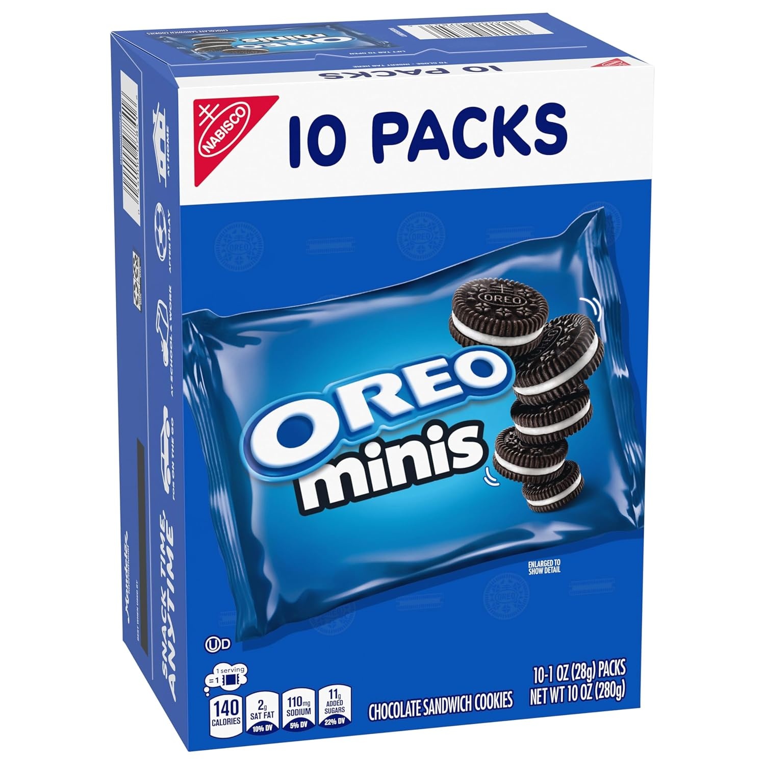 image:imageOREO Minis Chocolate Sandwich Cookies 40 Total Snack Packs 4 Boxes