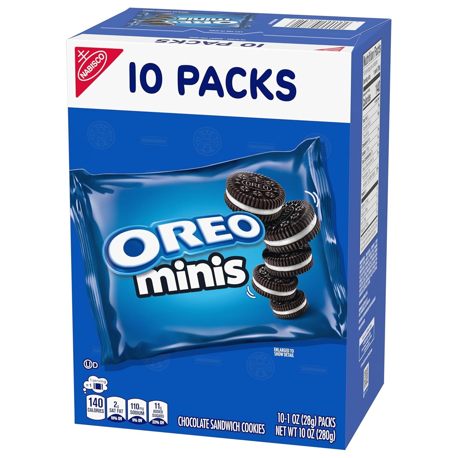 image:imageOREO Minis Chocolate Sandwich Cookies 40 Total Snack Packs 4 Boxes