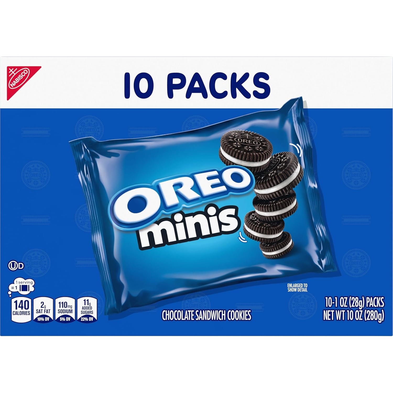 image:imageOREO Minis Chocolate Sandwich Cookies 40 Total Snack Packs 4 Boxes