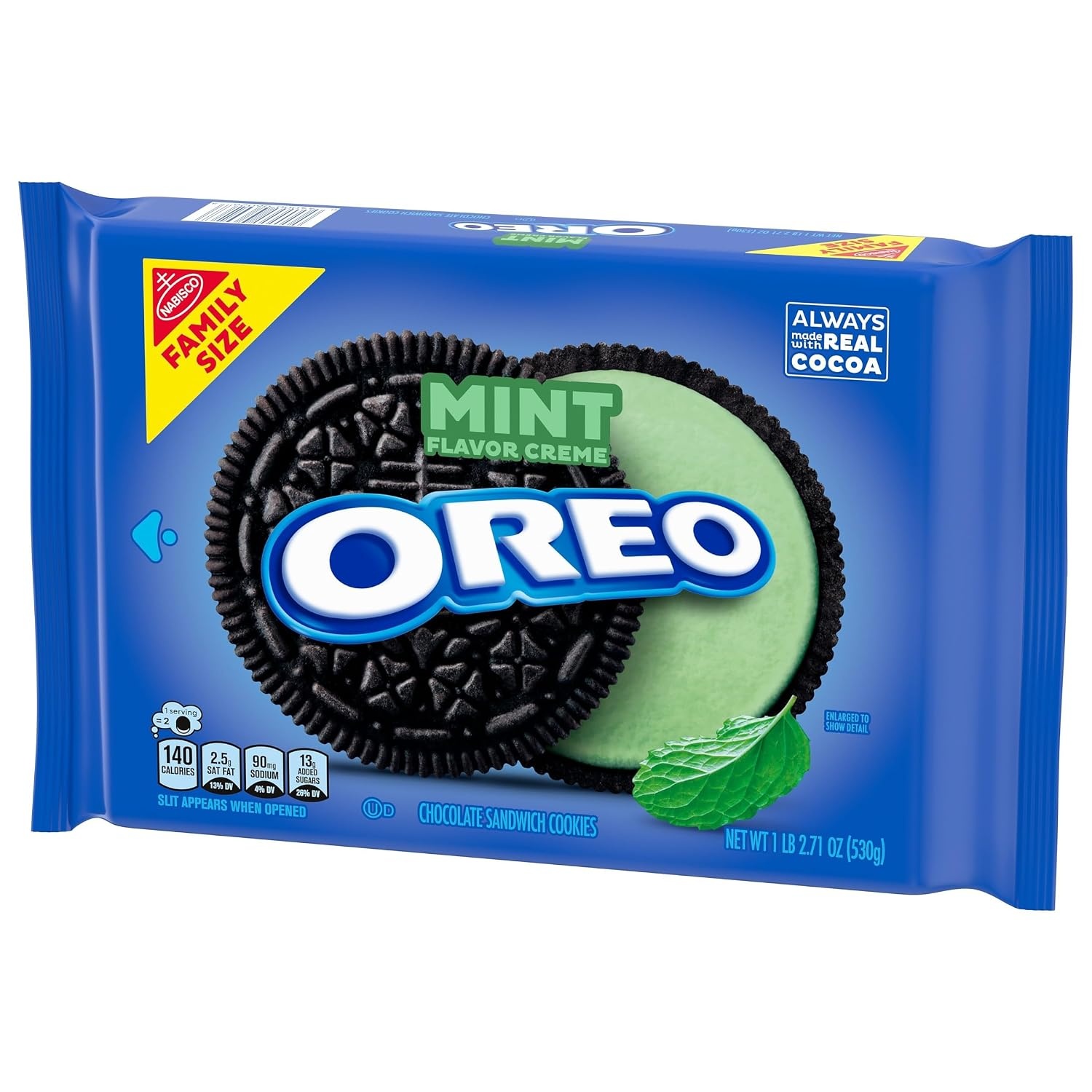 image:imageOREO Mint Creme Chocolate Sandwich Cookies Family Size 1871 oz1871 OZ Pack of 2