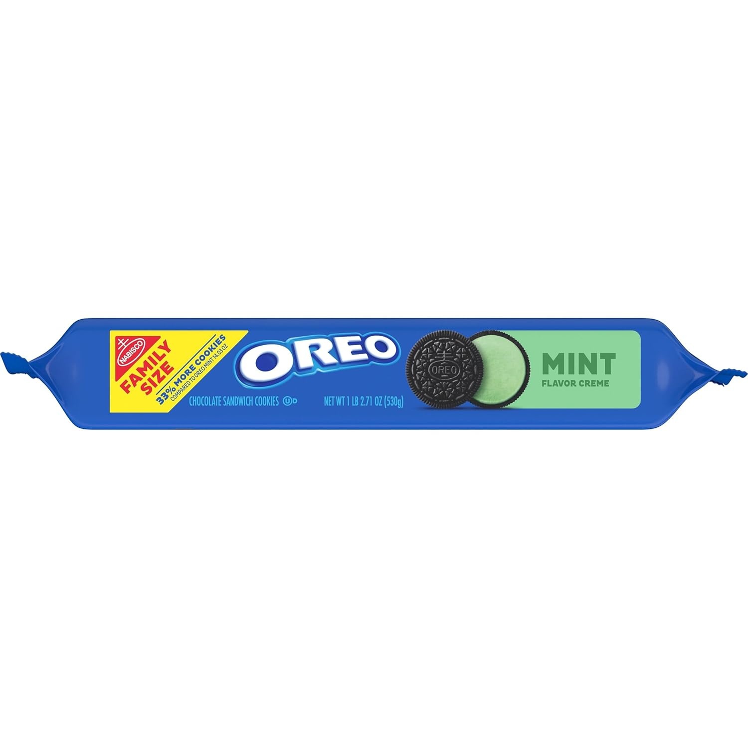 image:imageOREO Mint Creme Chocolate Sandwich Cookies Family Size 1871 oz1871 Ounce Pack of 1