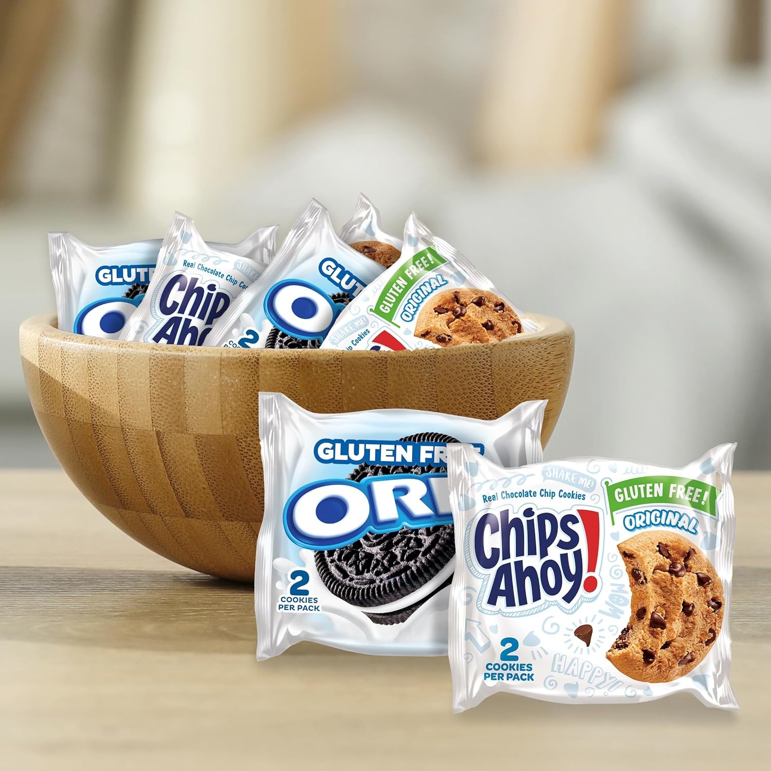 image:imageOREO Sandwich Cookies amp CHIPS AHOY Chocolate Chip Cookies Gluten Free Variety Pack 20 Snack Packs155 OZ