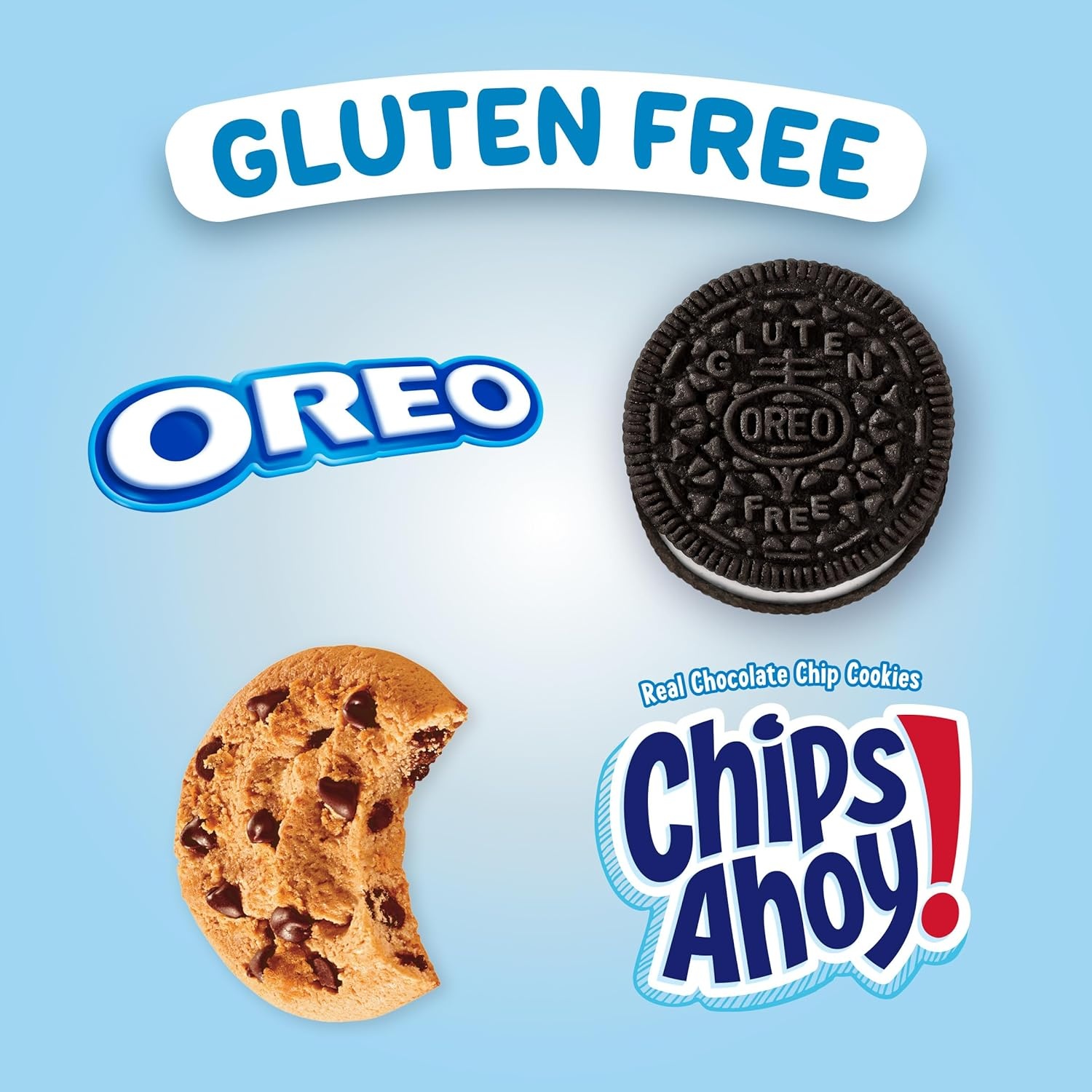 image:imageOREO Sandwich Cookies amp CHIPS AHOY Chocolate Chip Cookies Gluten Free Variety Pack 20 Snack Packs155 OZ