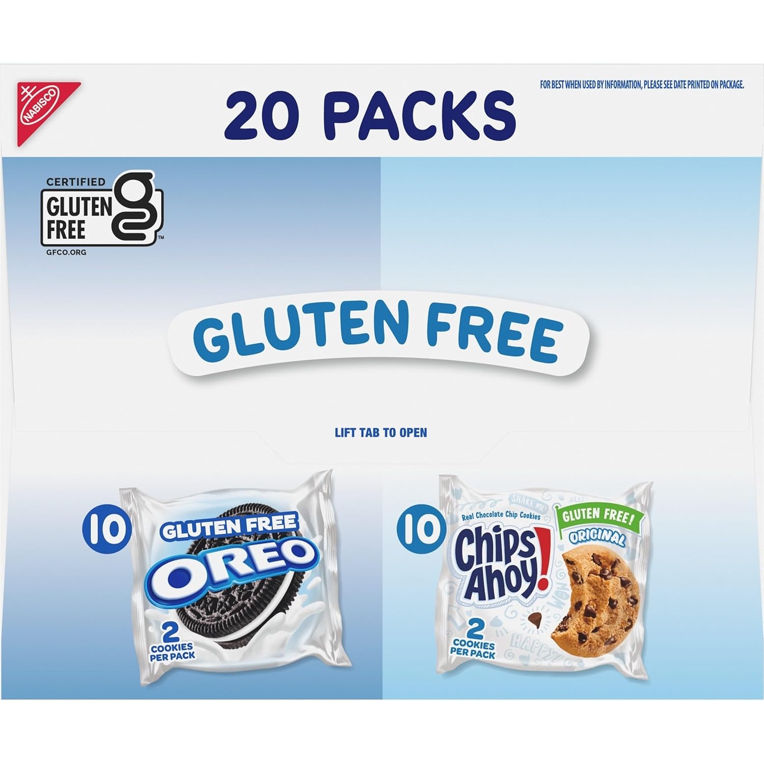 image:imageOREO Sandwich Cookies amp CHIPS AHOY Chocolate Chip Cookies Gluten Free Variety Pack 20 Snack Packs155 OZ