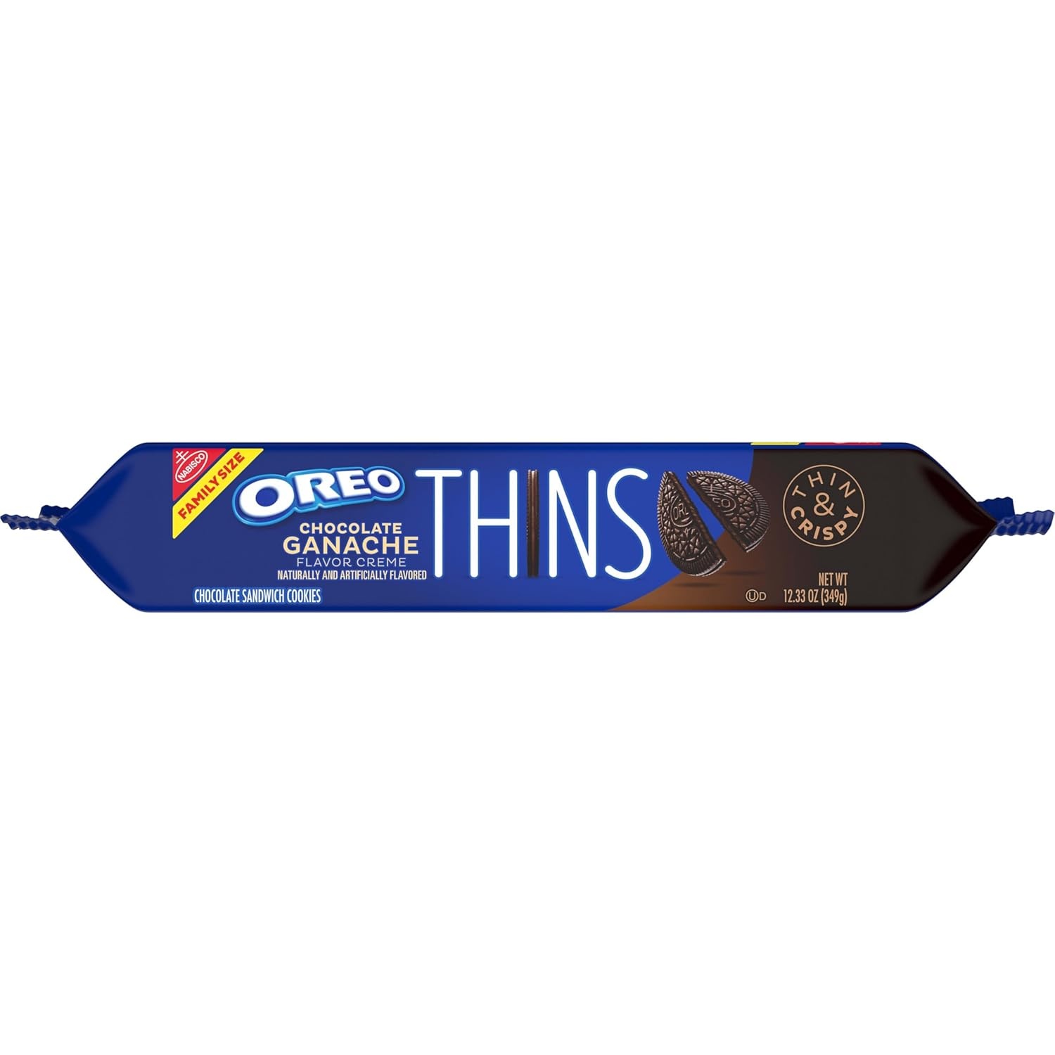 image:imageOREO Thins Chocolate Ganache Creme Chocolate Sandwich Cookies Family Size 1233 oz1233 Ounce Pack of 2