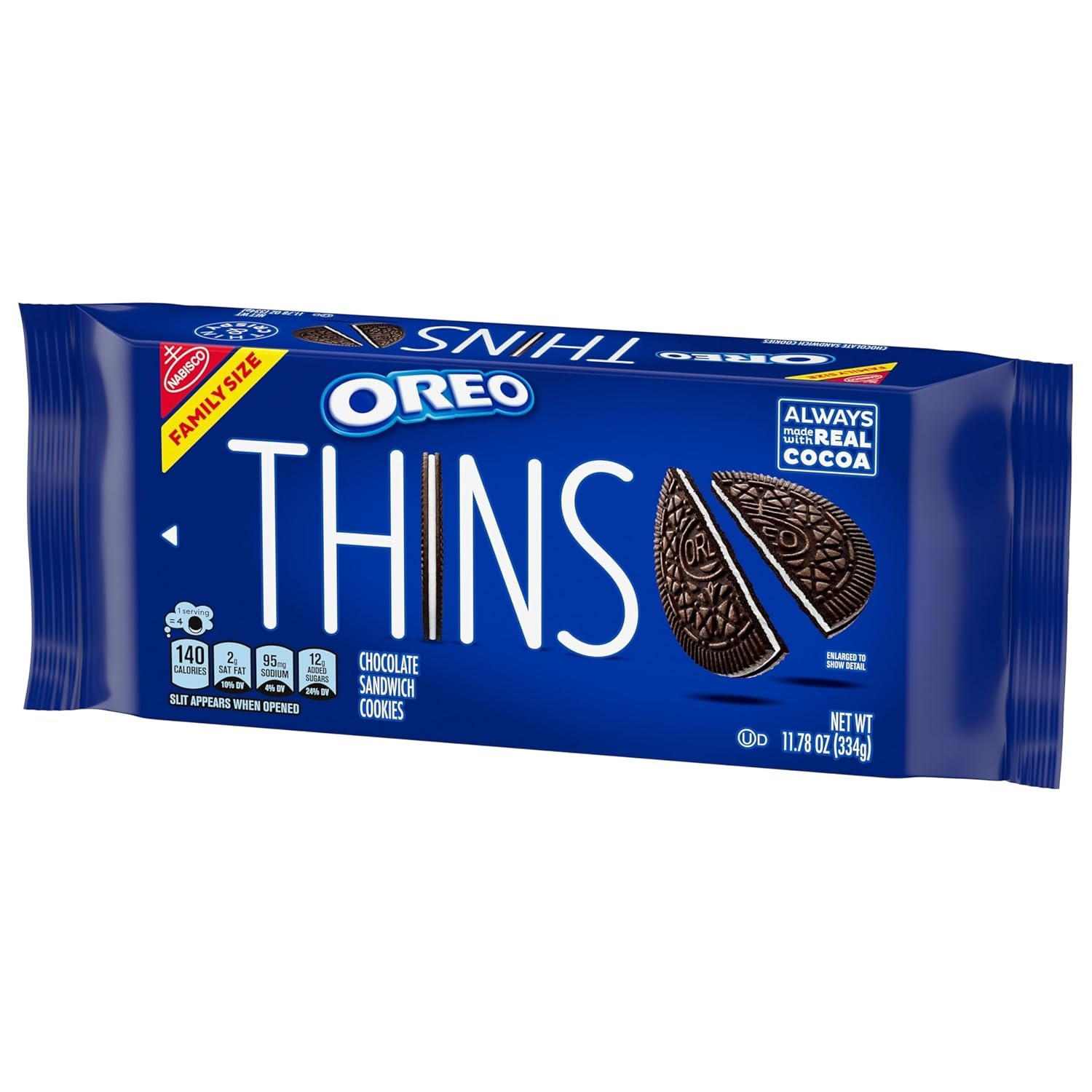 image:imageOREO Thins Chocolate Sandwich Cookies Family Size 1178 oz1178 Ounce Pack of 2
