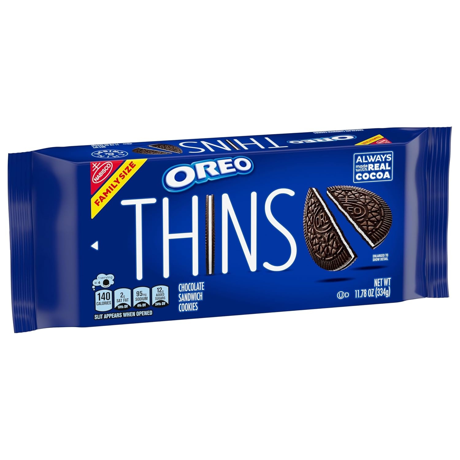 image:imageOREO Thins Chocolate Sandwich Cookies Family Size 1178 oz1178 Ounce Pack of 2