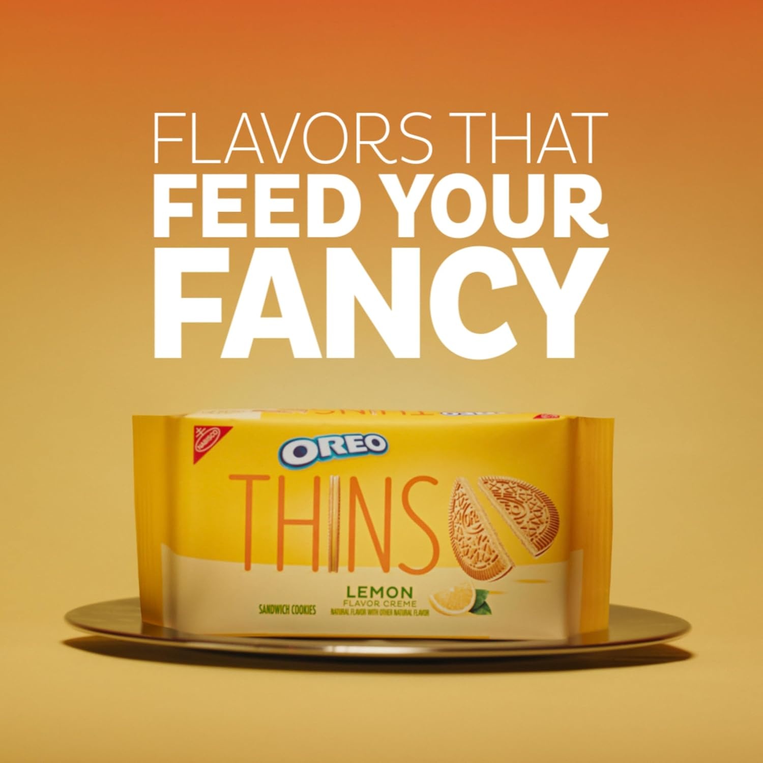 image:imageOREO Thins Lemon Creme Sandwich Cookies Family Size 1178 oz
