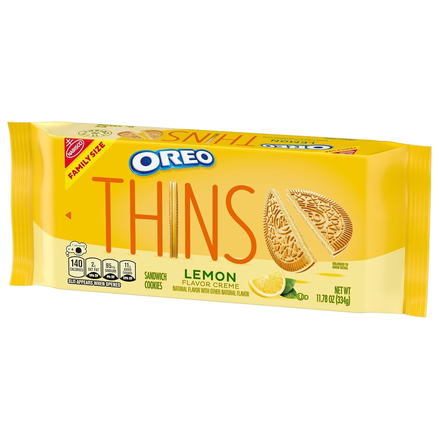image:imageOREO Thins Lemon Creme Sandwich Cookies Family Size 1178 oz