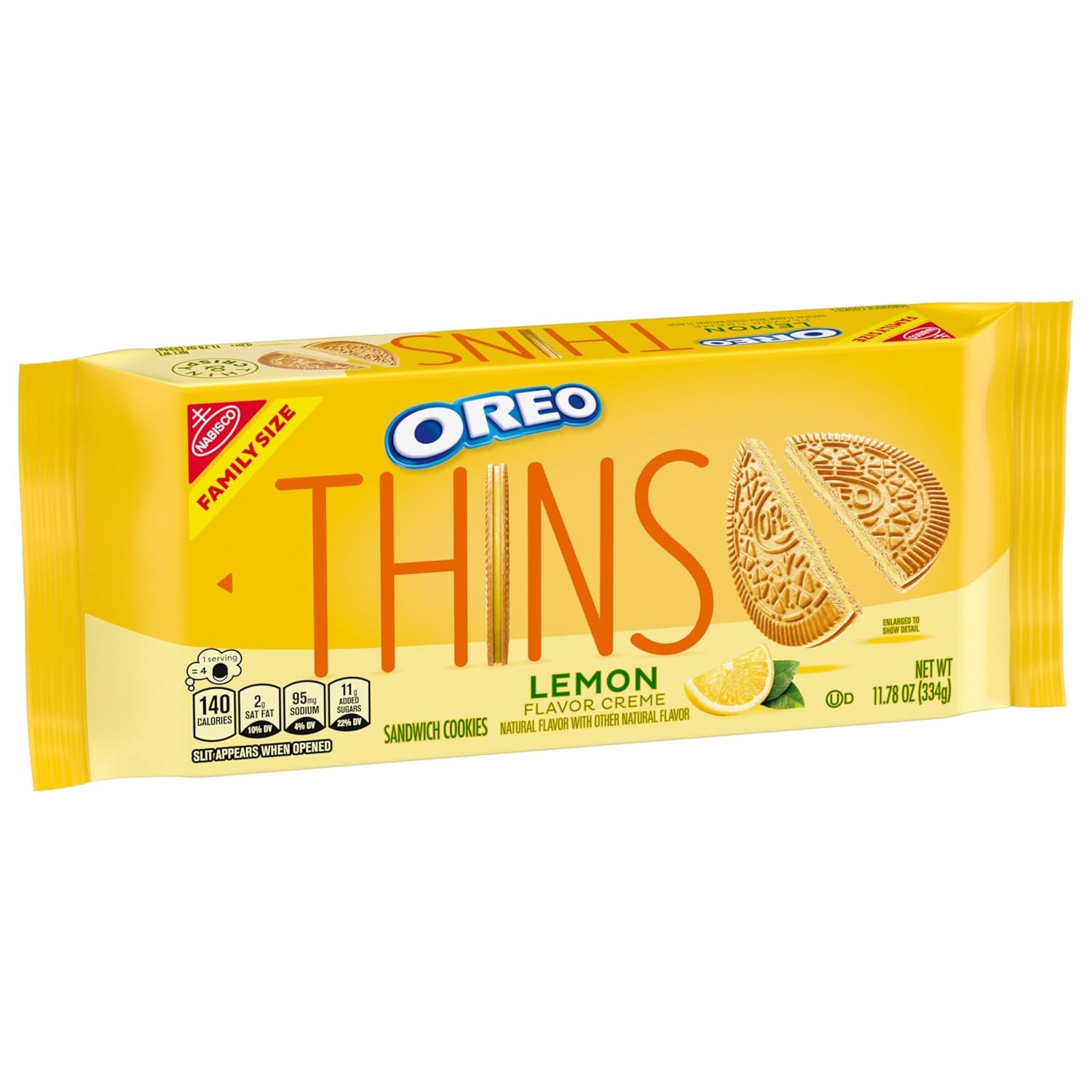 image:imageOREO Thins Lemon Creme Sandwich Cookies Family Size 121178 oz Packs