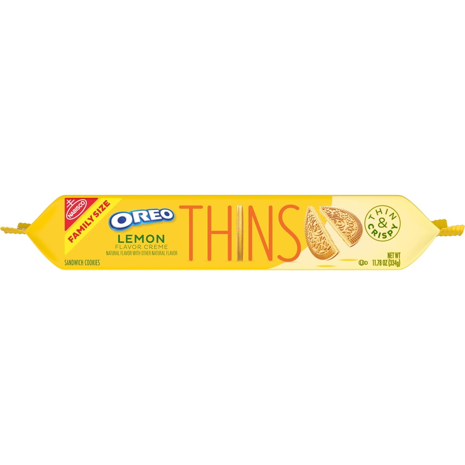 image:imageOREO Thins Lemon Creme Sandwich Cookies Family Size 121178 oz Packs