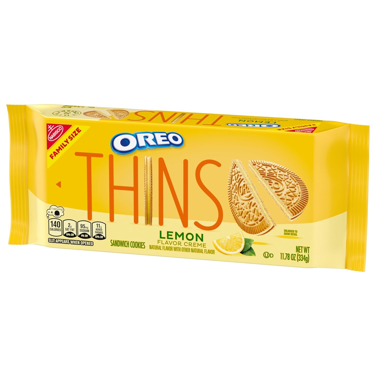 image:imageOREO Thins Lemon Creme Sandwich Cookies Family Size 121178 oz Packs