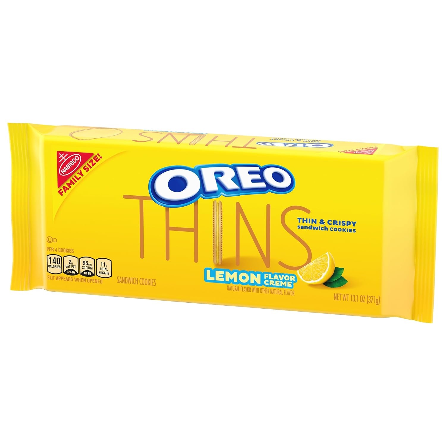 image:imageOREO Thins Lemon Creme Sandwich Cookies Family Size 12131 oz PacksLemon