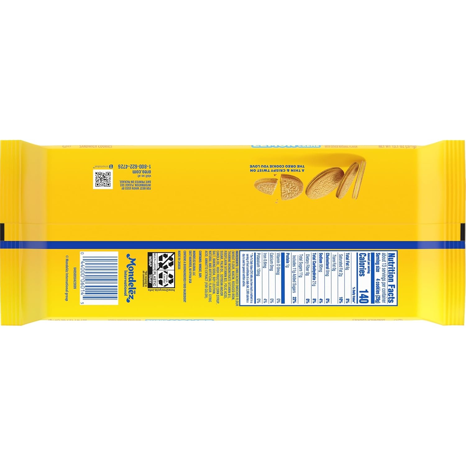 image:imageOREO Thins Lemon Creme Sandwich Cookies Family Size 12131 oz PacksLemon