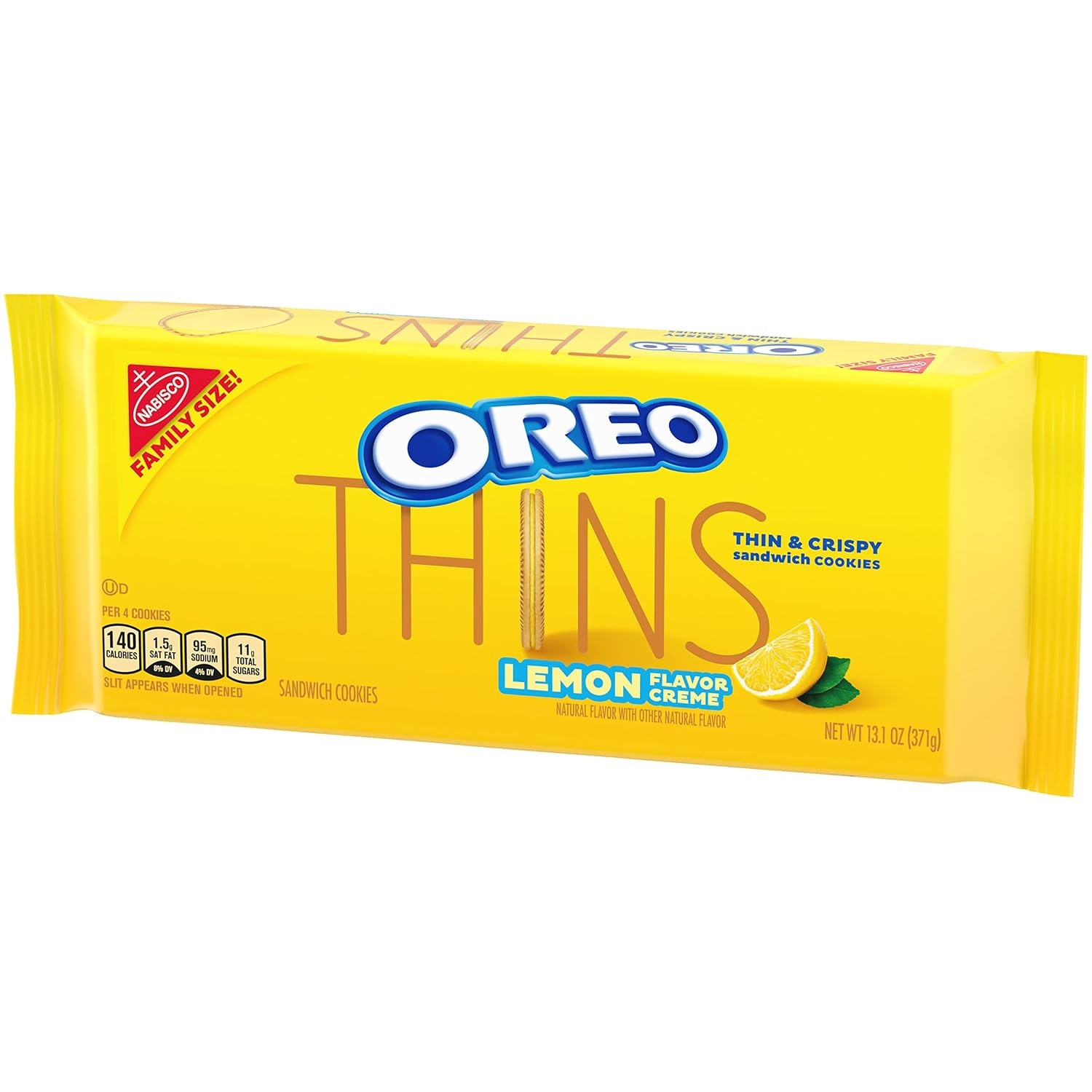 image:imageOREO Thins Lemon Creme Sandwich Cookies Family Size 12131 oz PacksLemon