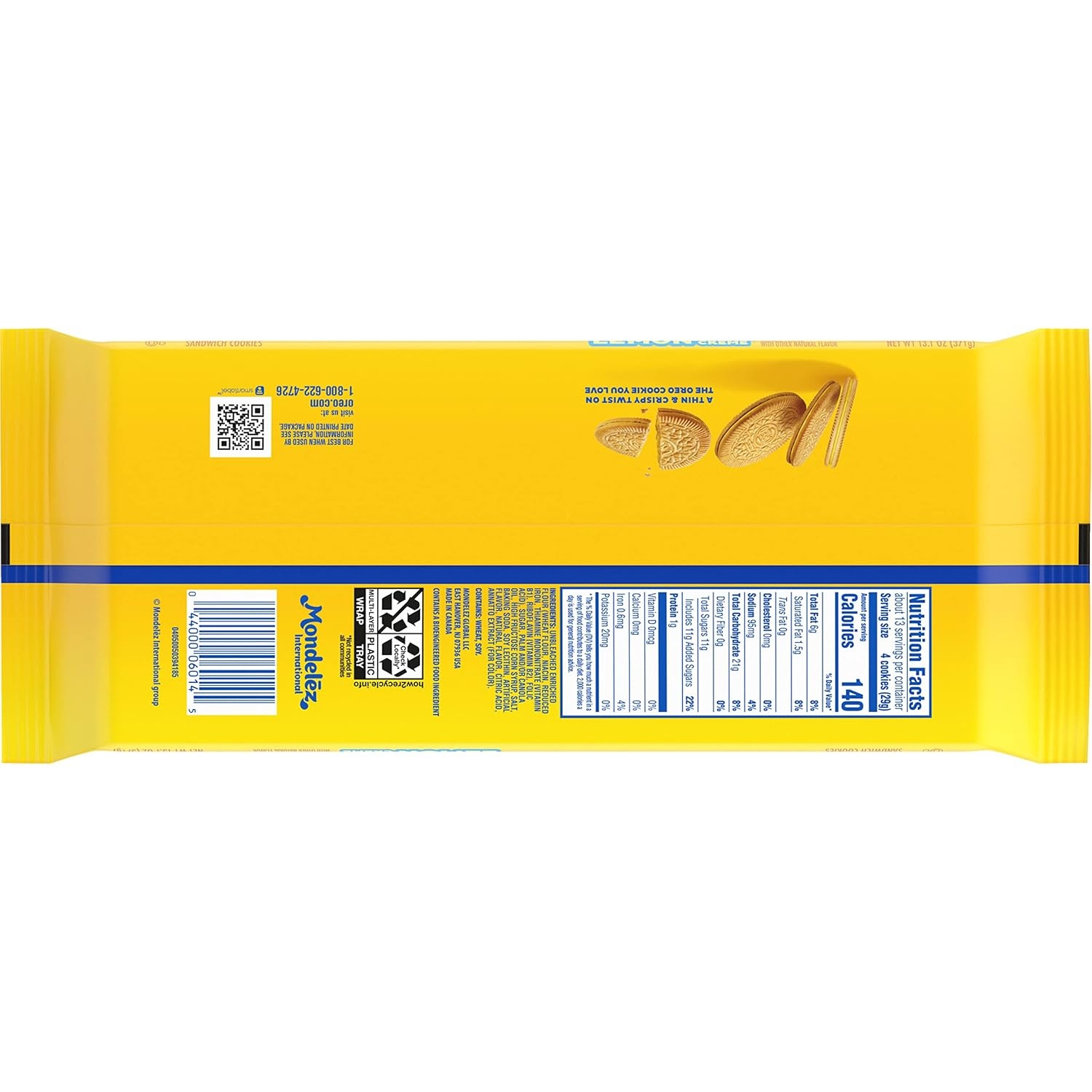 image:imageOREO Thins Lemon Creme Sandwich Cookies Family Size 12131 oz PacksLemon