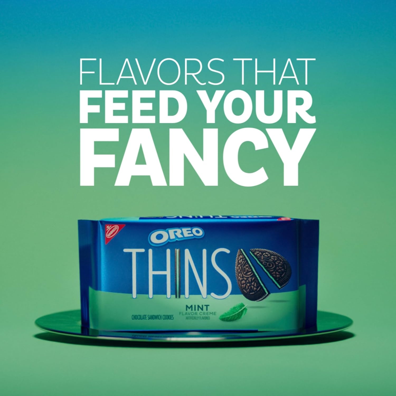 image:imageOREO Thins Mint Creme Chocolate Sandwich Cookies 12921 oz Packs