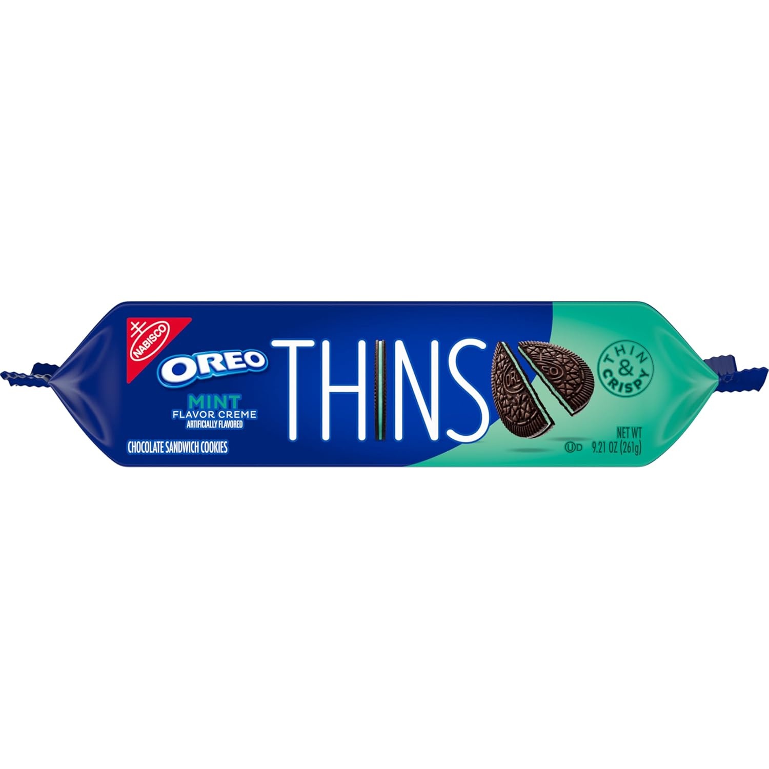 image:imageOREO Thins Mint Creme Chocolate Sandwich Cookies 12921 oz Packs