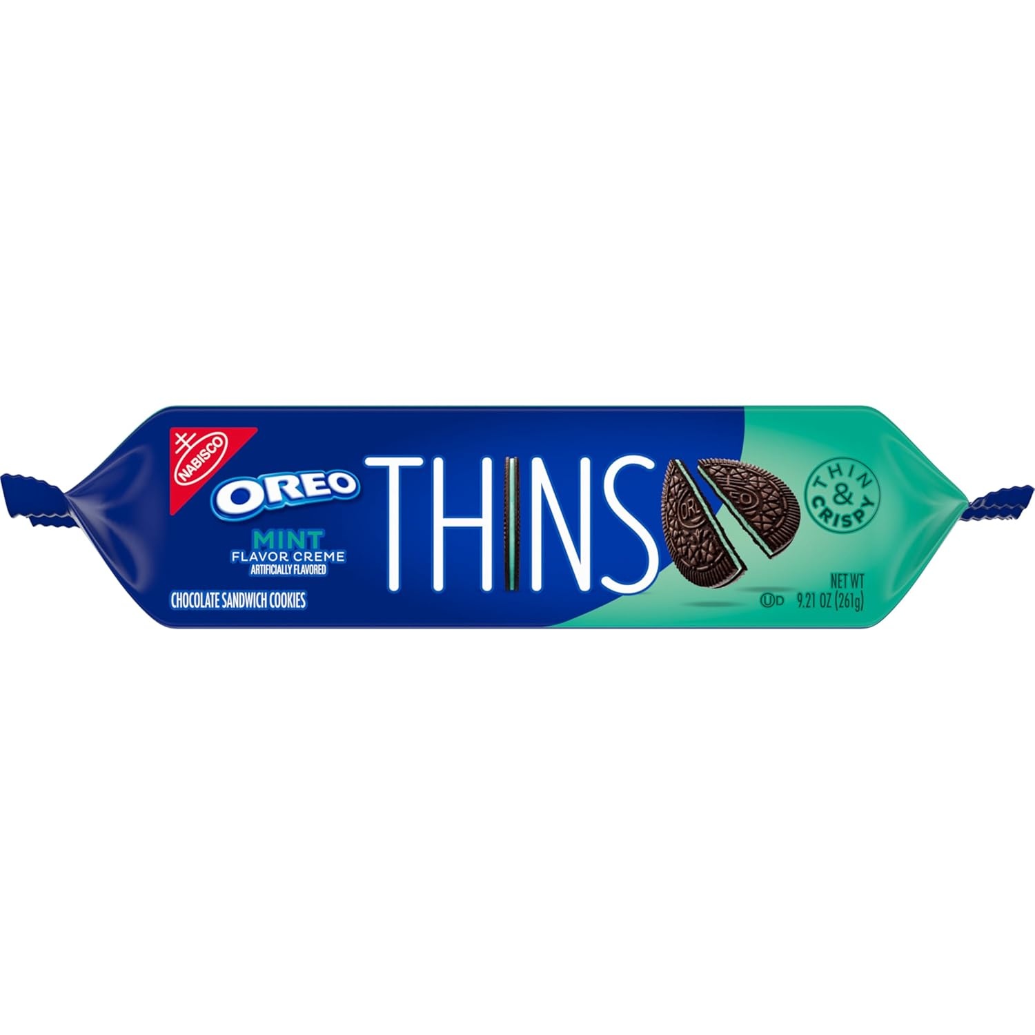 image:imageOREO Thins Mint Creme Chocolate Sandwich Cookies 12921 oz Packs