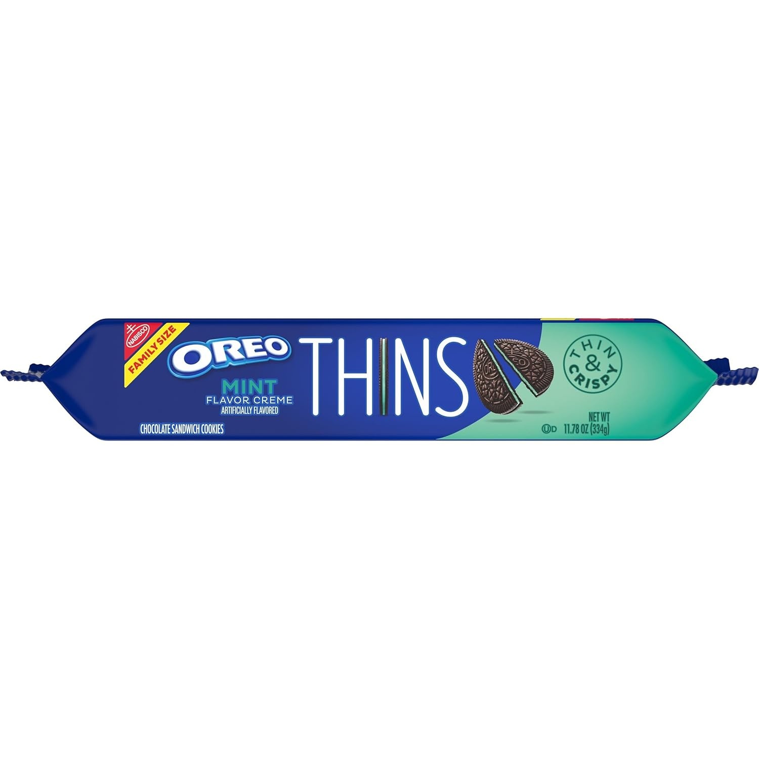 image:imageOREO Thins Mint Creme Chocolate Sandwich Cookies Family Size 1178 oz1178 Ounce Pack of 1