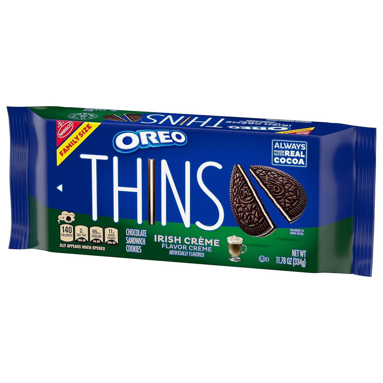 image:imageOREO Thins Tiramisu Creme Chocolate Sandwich Cookies Family Size 1178 oz1178 OZ