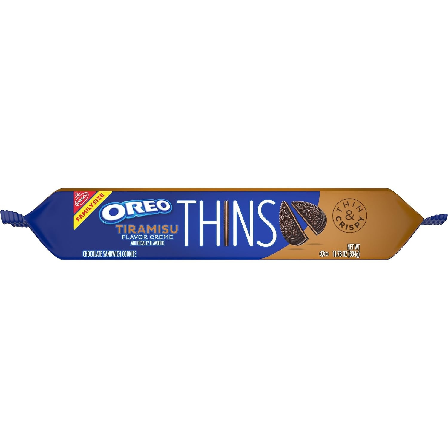 image:imageOREO Thins Tiramisu Creme Chocolate Sandwich Cookies Family Size 1178 oz1178 Ounce Pack of 1