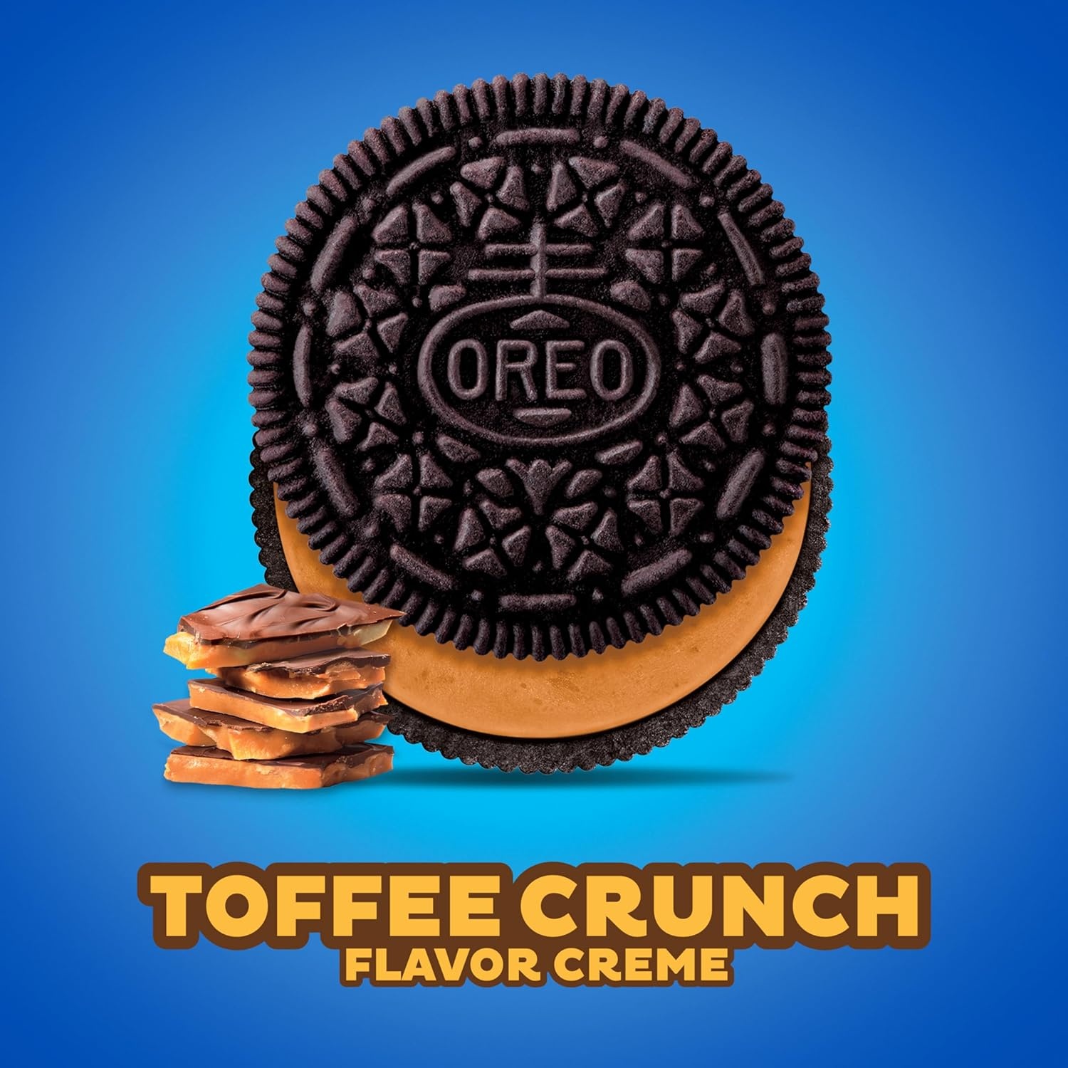 image:imageOREO Toffee Crunch Creme with Sugar Crystals Chocolate Sandwich Cookies Family Size 12 17 oz PacksChocolate